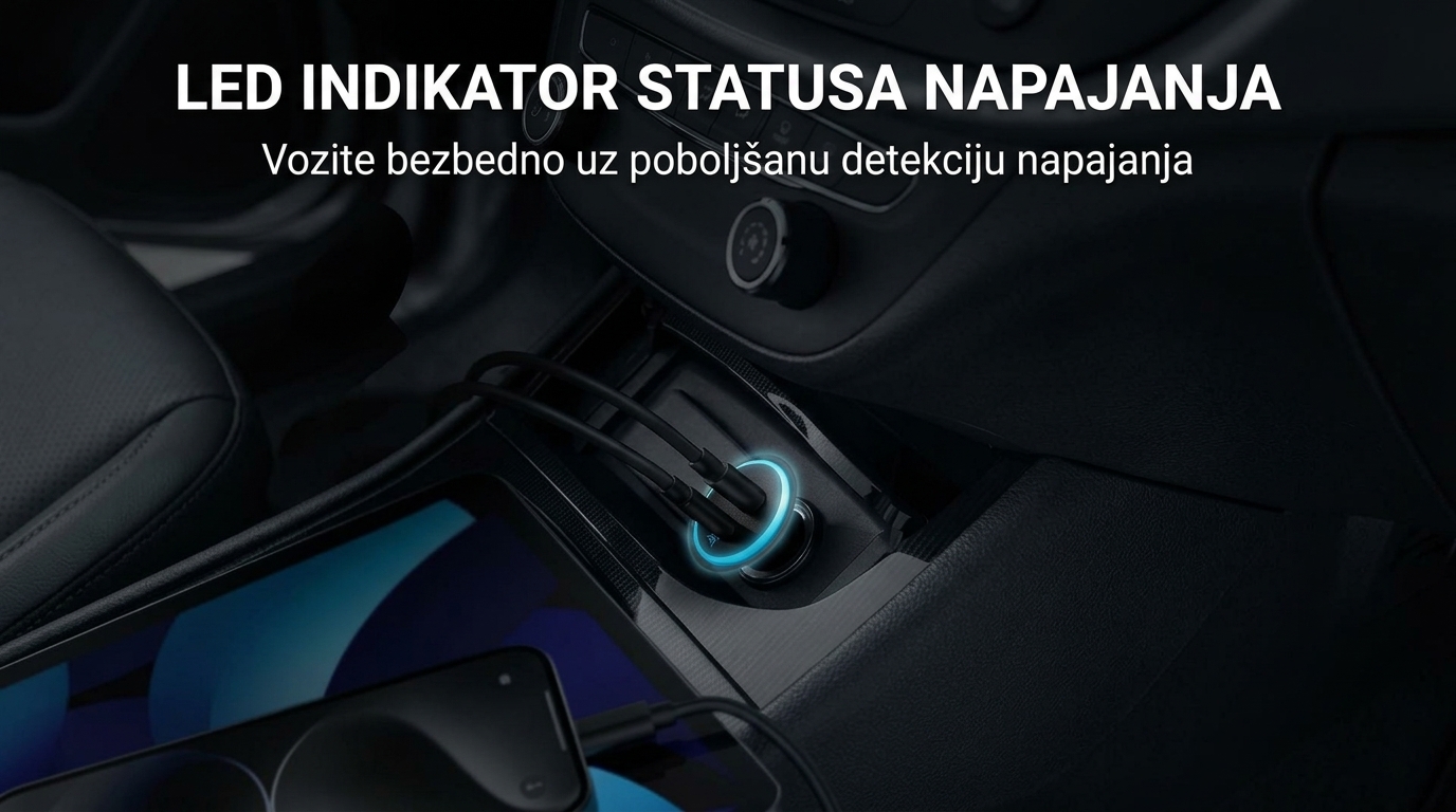 Anker Punjač Auto 52.5W 323 Crna
