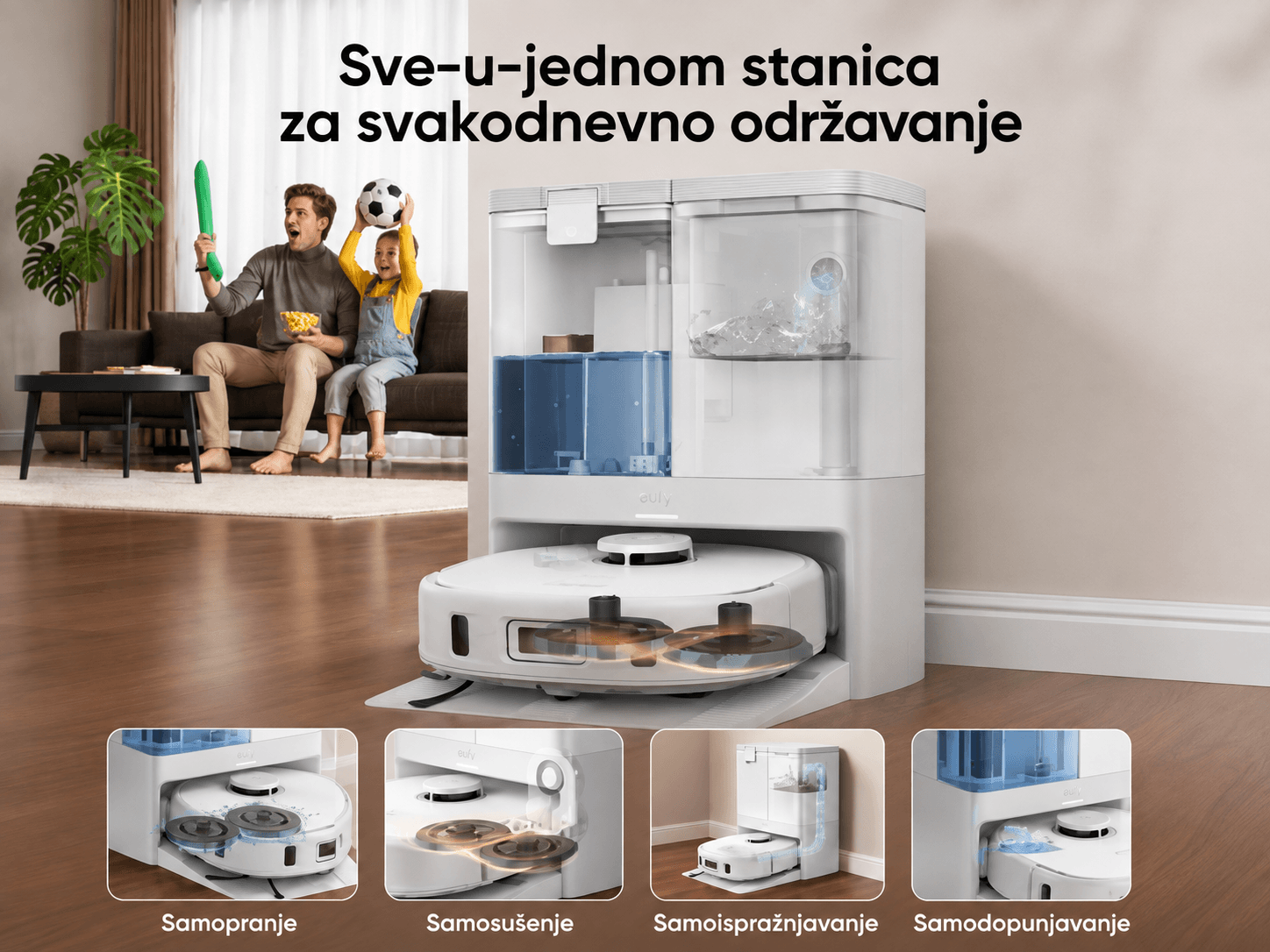 Eufy Robot Usisivač X10 Pro Omni Bela
