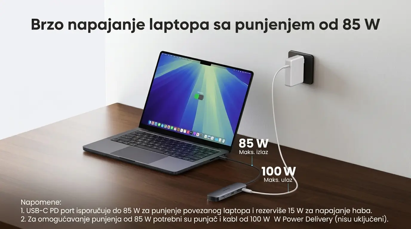 Anker Nano USB-C Hub 7-u-1 4K HDMI 5Gbps