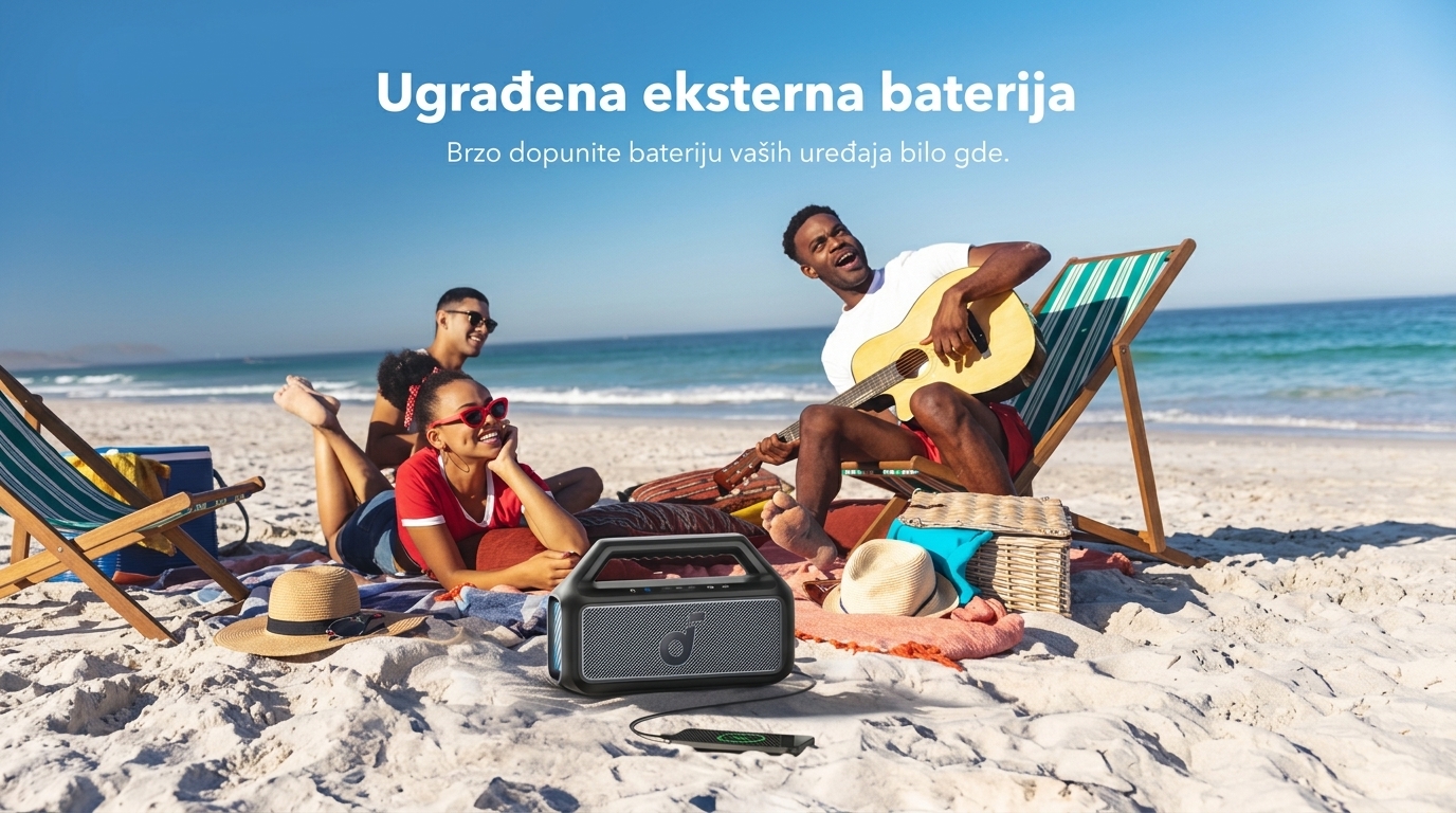 Soundcore Bluetooth zvučnik Boom 2 Crna