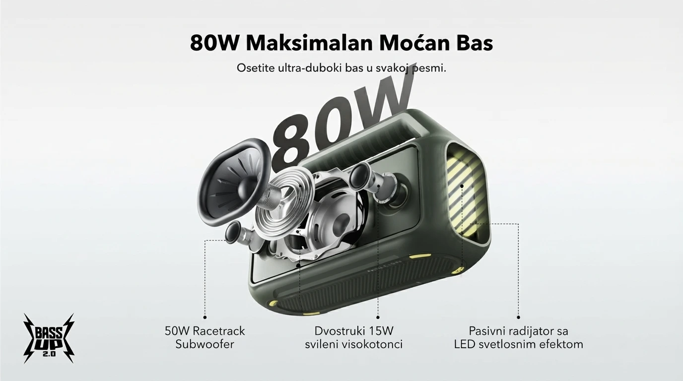 Soundcore Bluetooth zvučnik Boom 2 Zelena