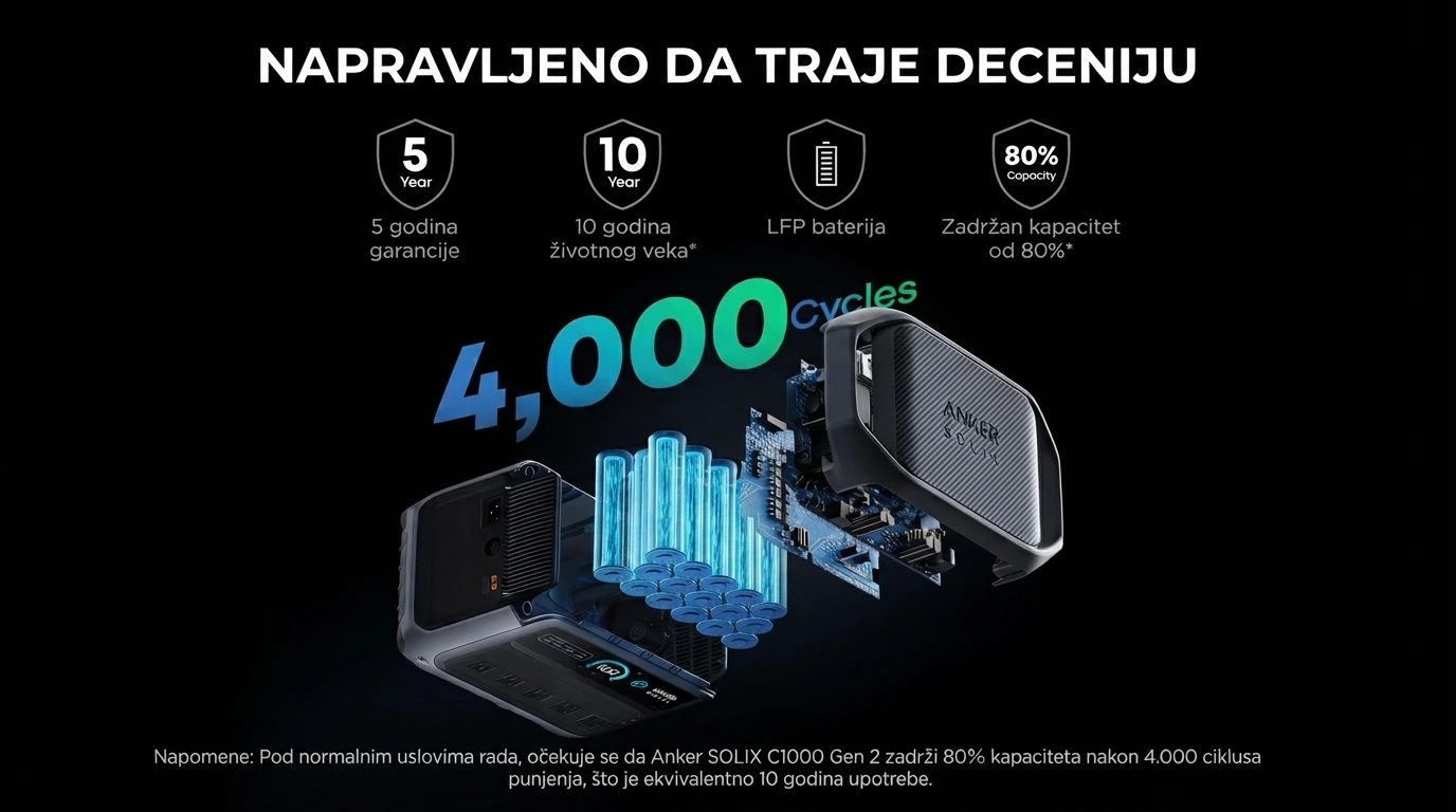 Solix Energetska stanica C1000 Gen2 Siva