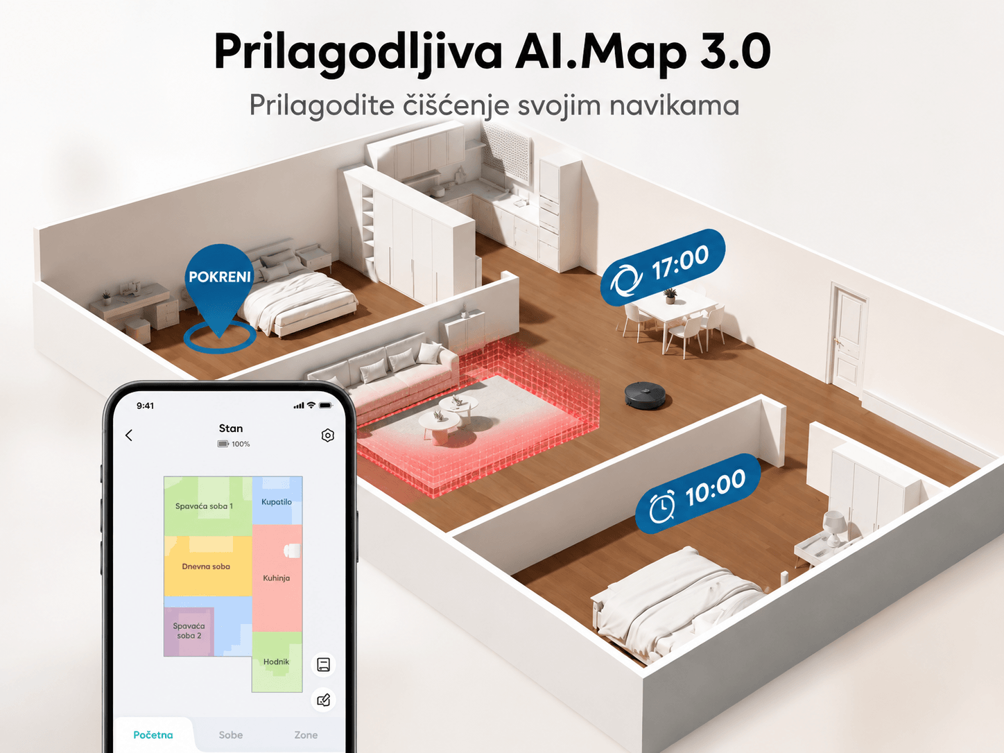 Eufy Robot Usisivač X10 Pro Omni Bela