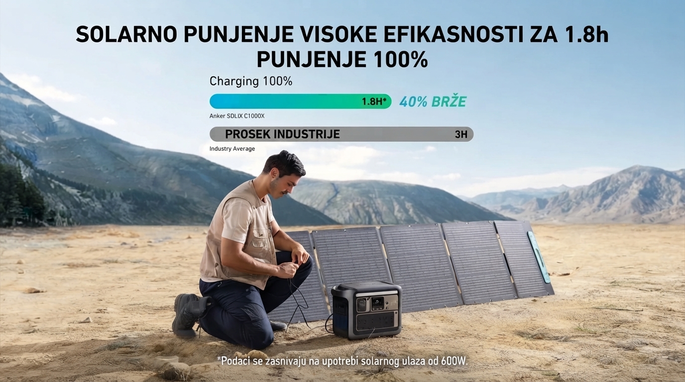 Anker Solix Energetska stanica C300X + Prenosiv Solar Panel PS60