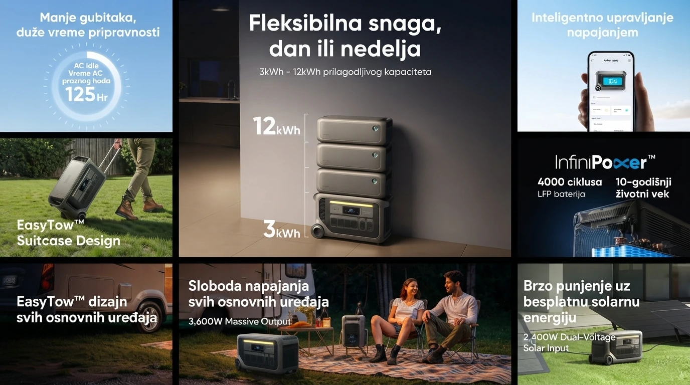 Anker Solix Energetska stanica F3000 Crna