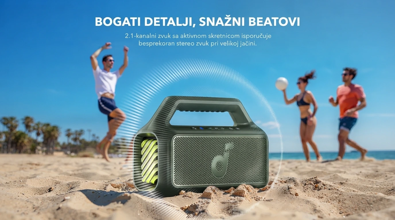 Soundcore Bluetooth zvučnik Boom 2 Zelena