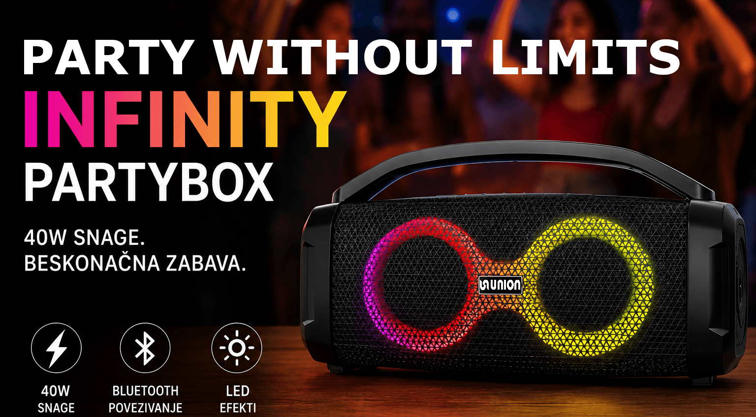 Union UN-PS40B-03 Infinity PartyBox zvučnik 40W