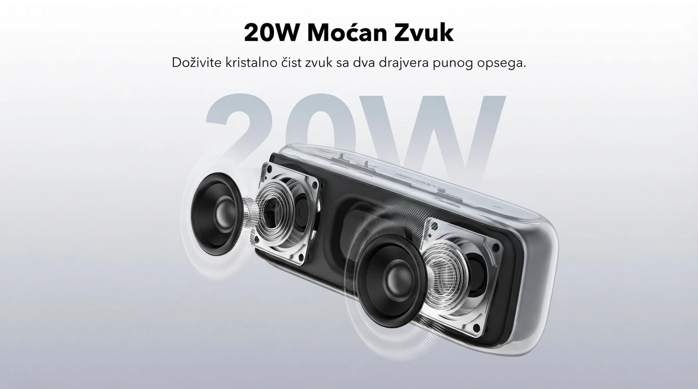 Soundcore Bluetooth zvučnik Select 2S Bela