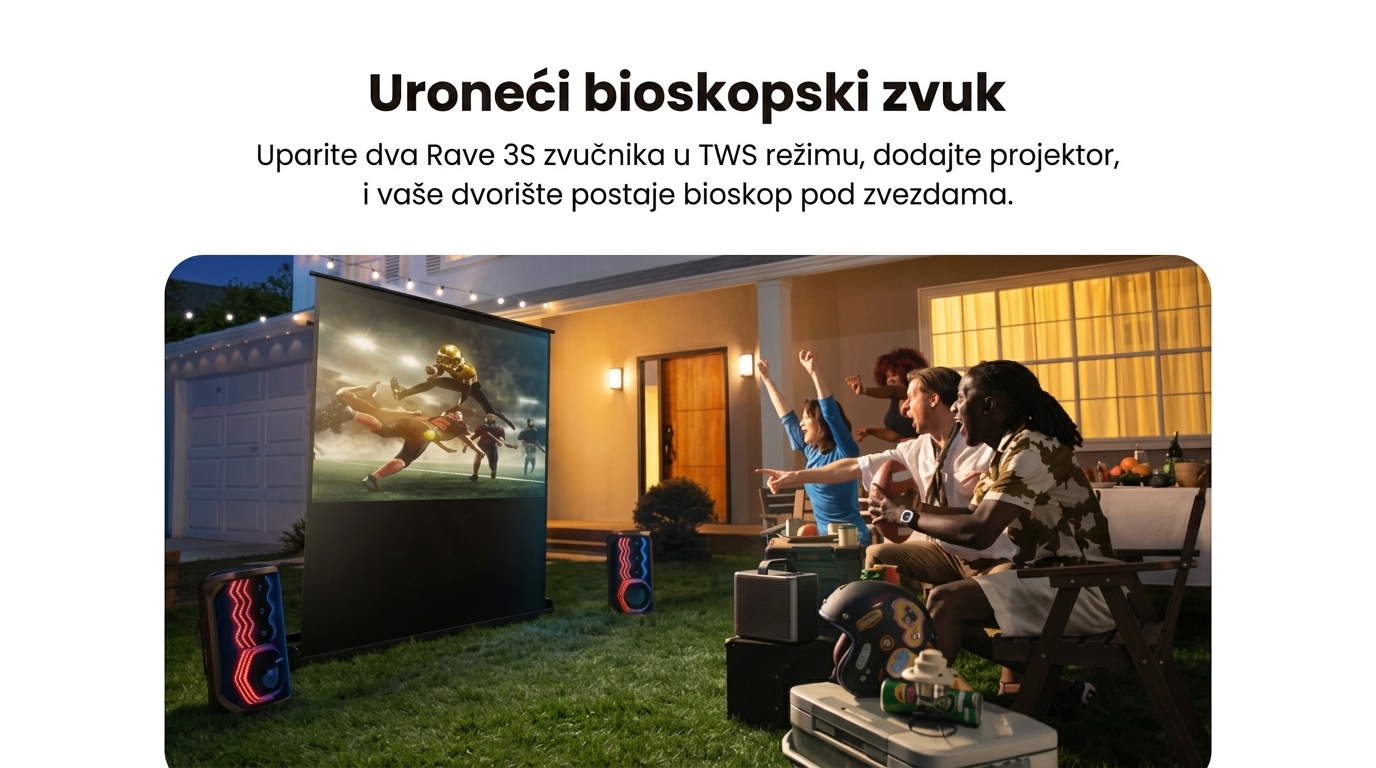 Soundcore Bluetooth zvučnik Rave 3S Crna