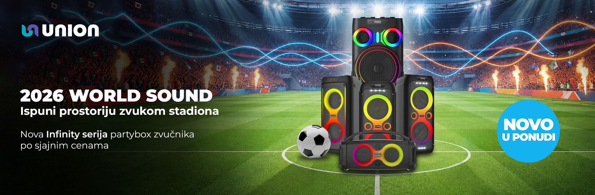 Union Infinity PartyBox zvučnici – Zvuk stadiona u tvojoj sobi