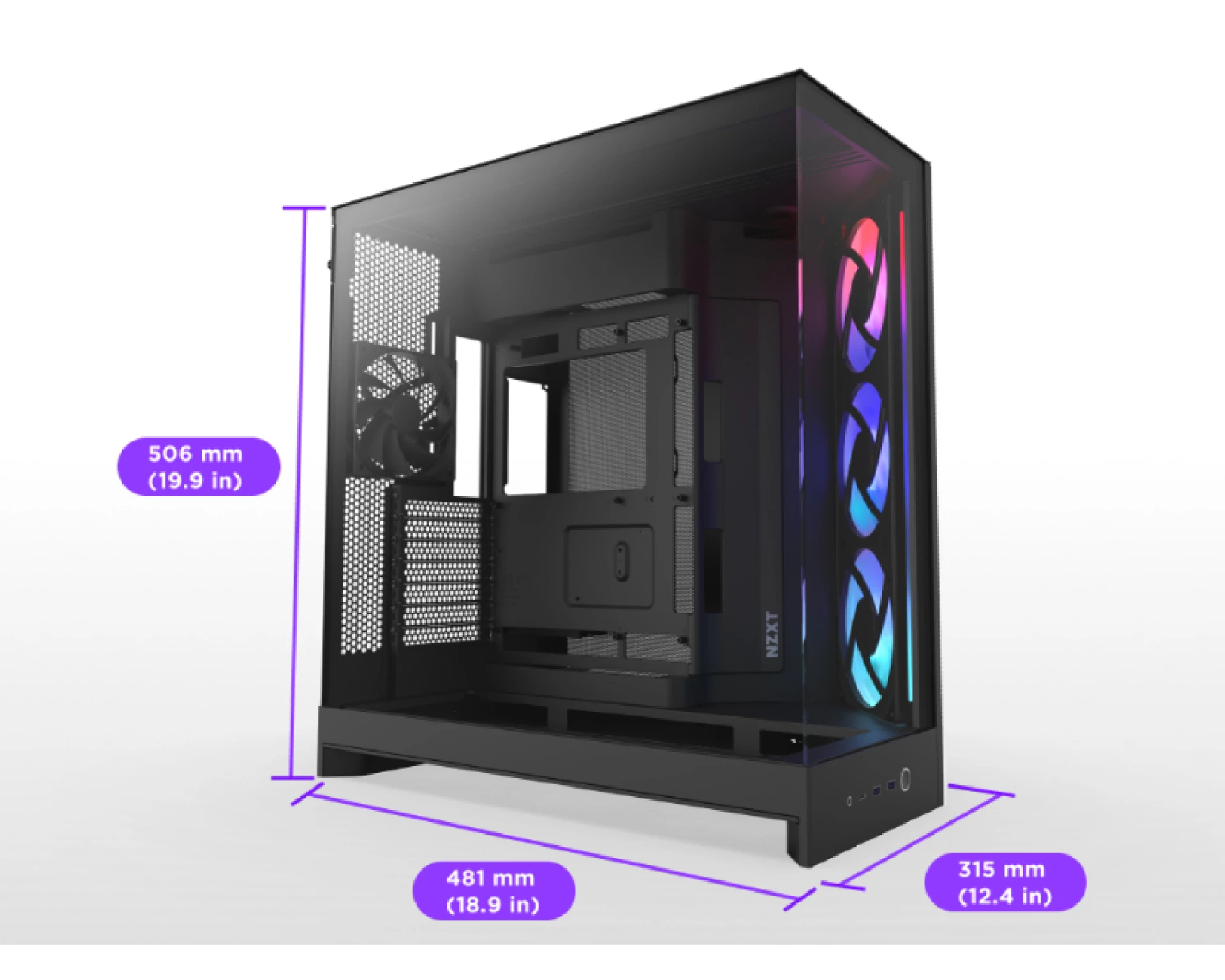 NZXT H9 Flow RGB gejmersko kućište crno