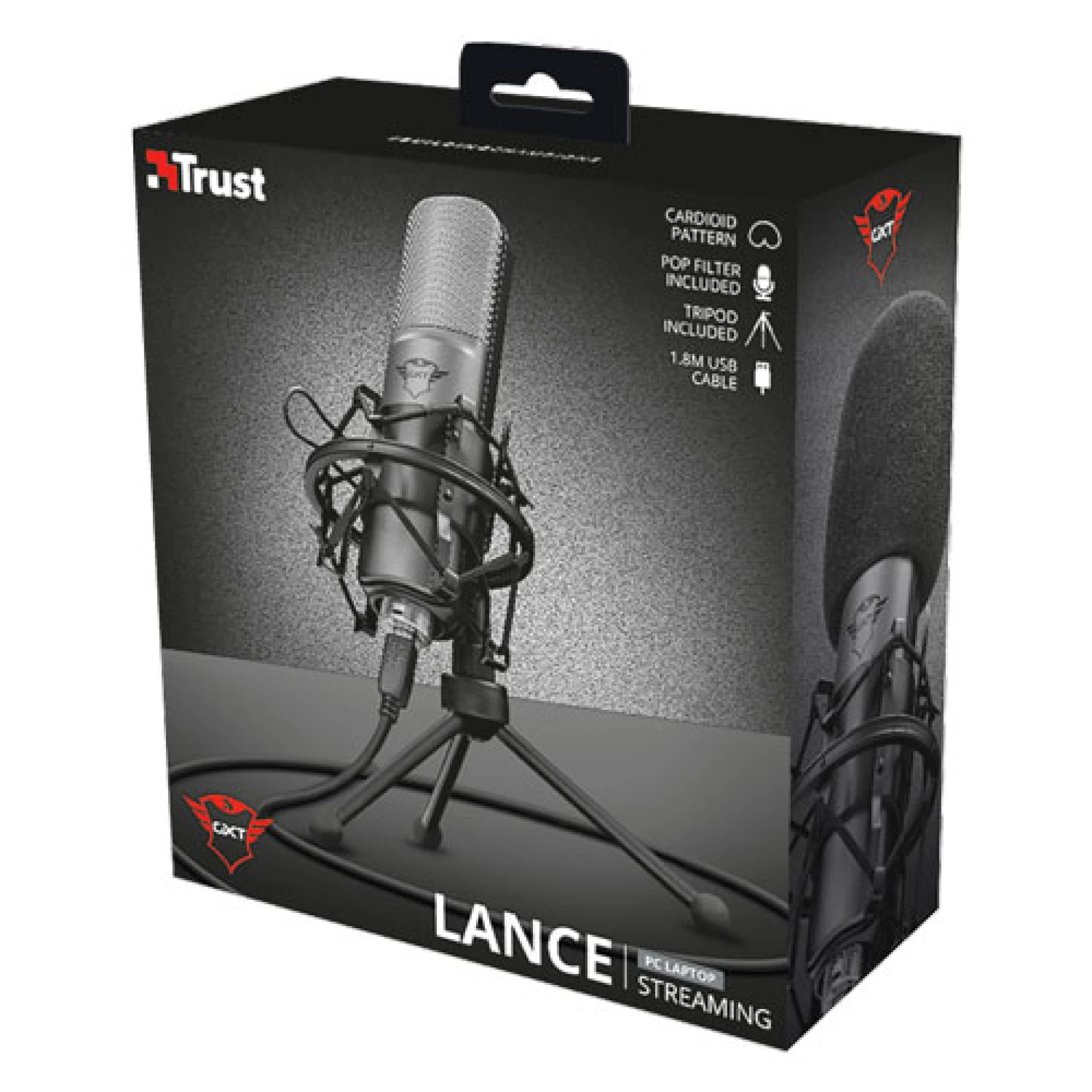 Trust GXT 242 LANCE STREAMING MICROPHONE (22614)