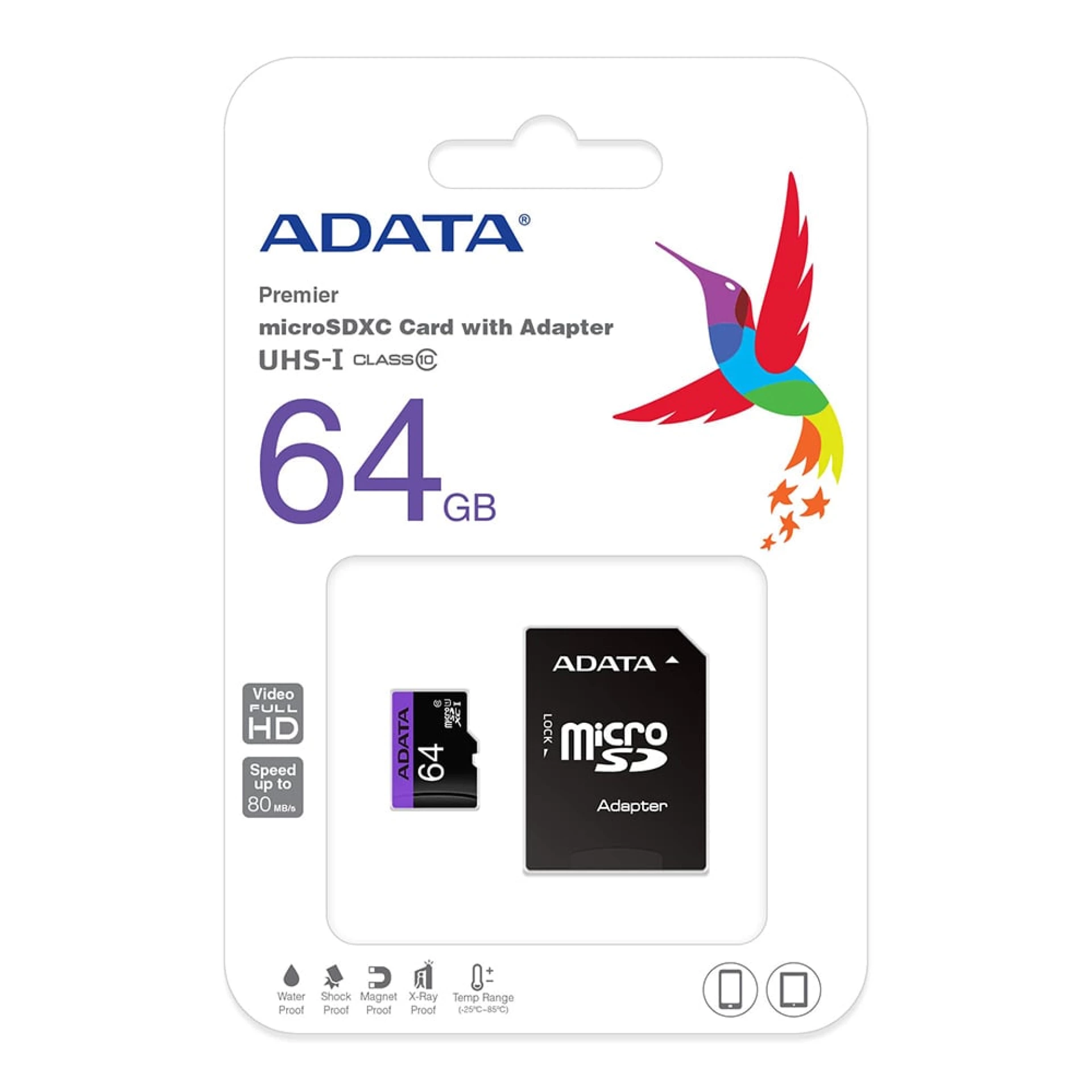 ADATA MEMORIJSKA KARTICA MICRO SD 64GB AUSDX64GUICL10-RA1