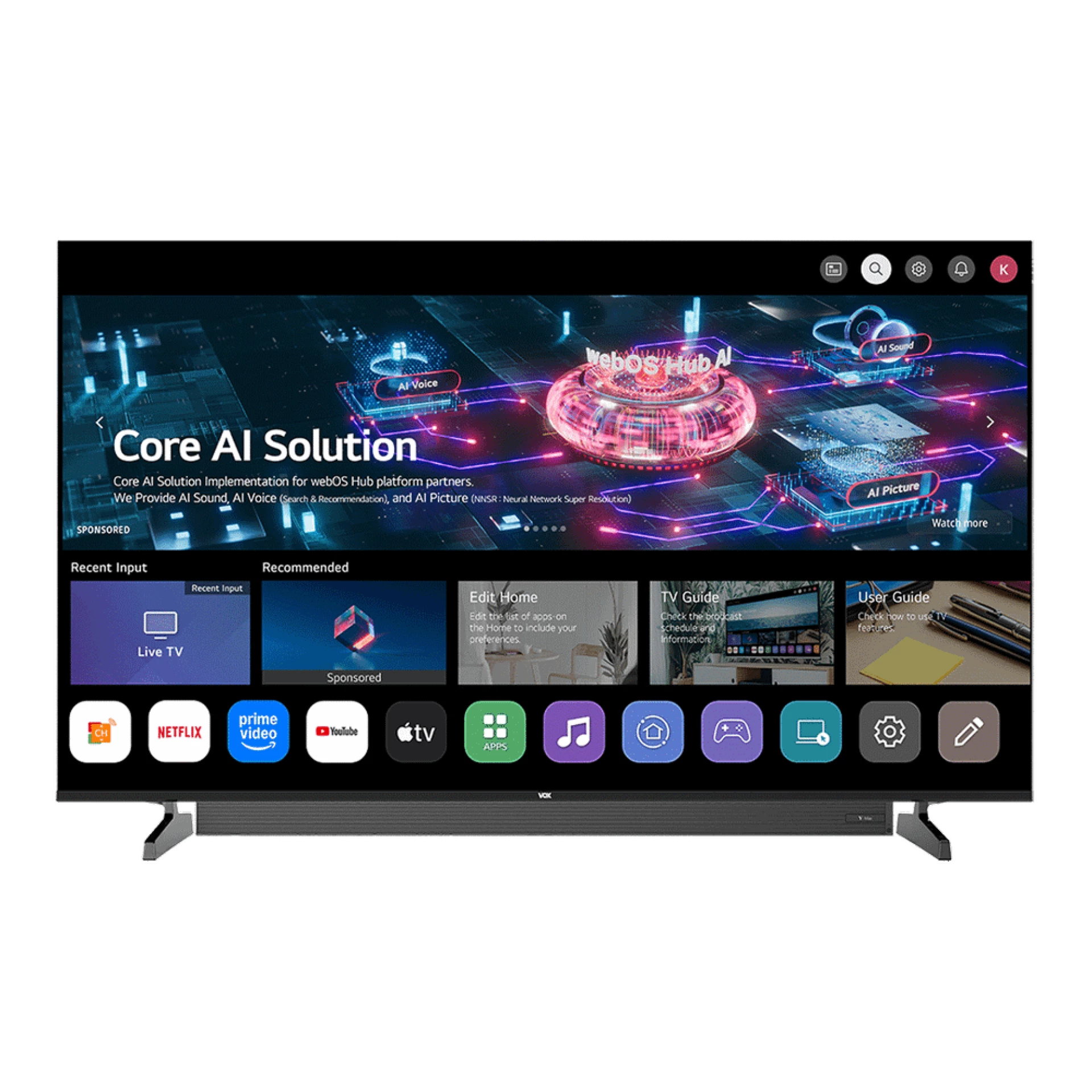 Vox 55WSB684U Smart TV 55" 4K Ultra HD DVB-T2