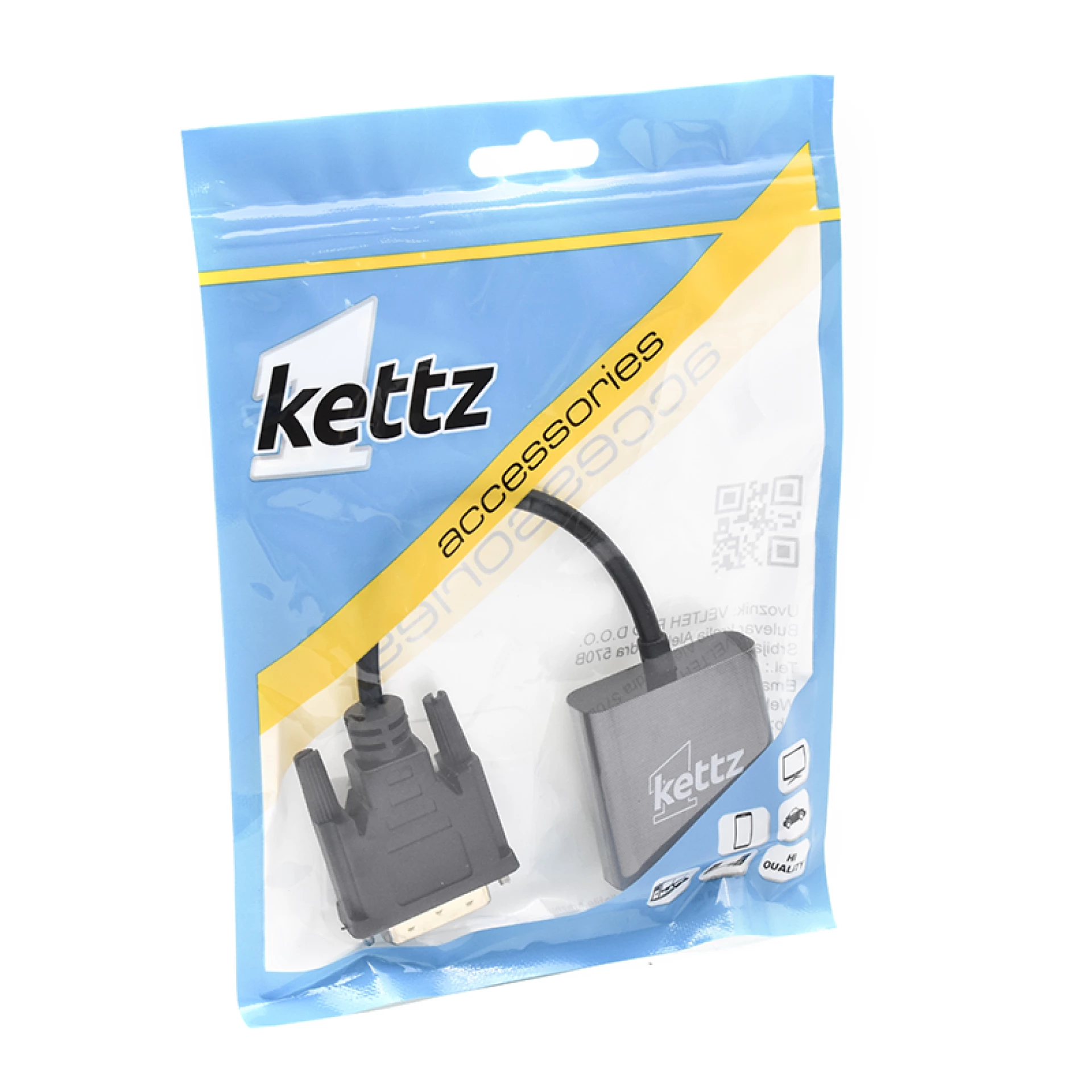 Ketzz Adapter-konverter DVI-D M 24+1- VGA F KT-D2VG-241