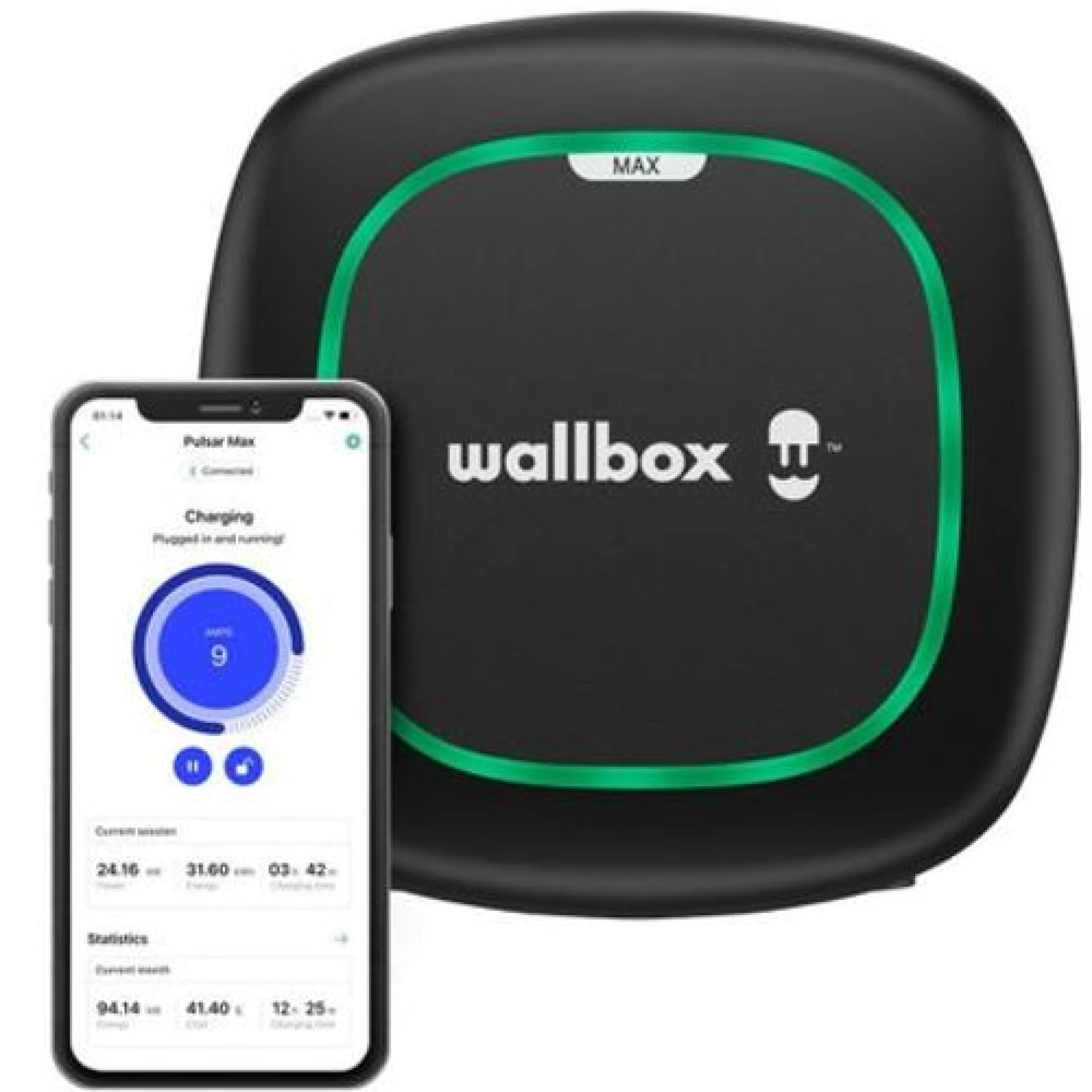 Wallbox Punjač za električna vozila Pulsar Max 22kW Black