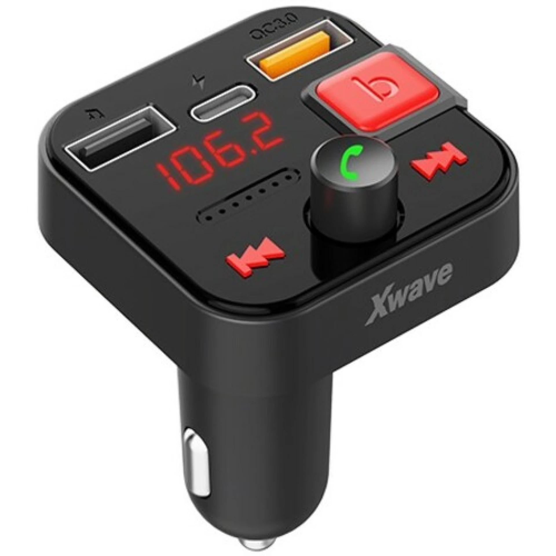 XWAVE BT88 FM TRANSMITER BLUETOOTH CRNI