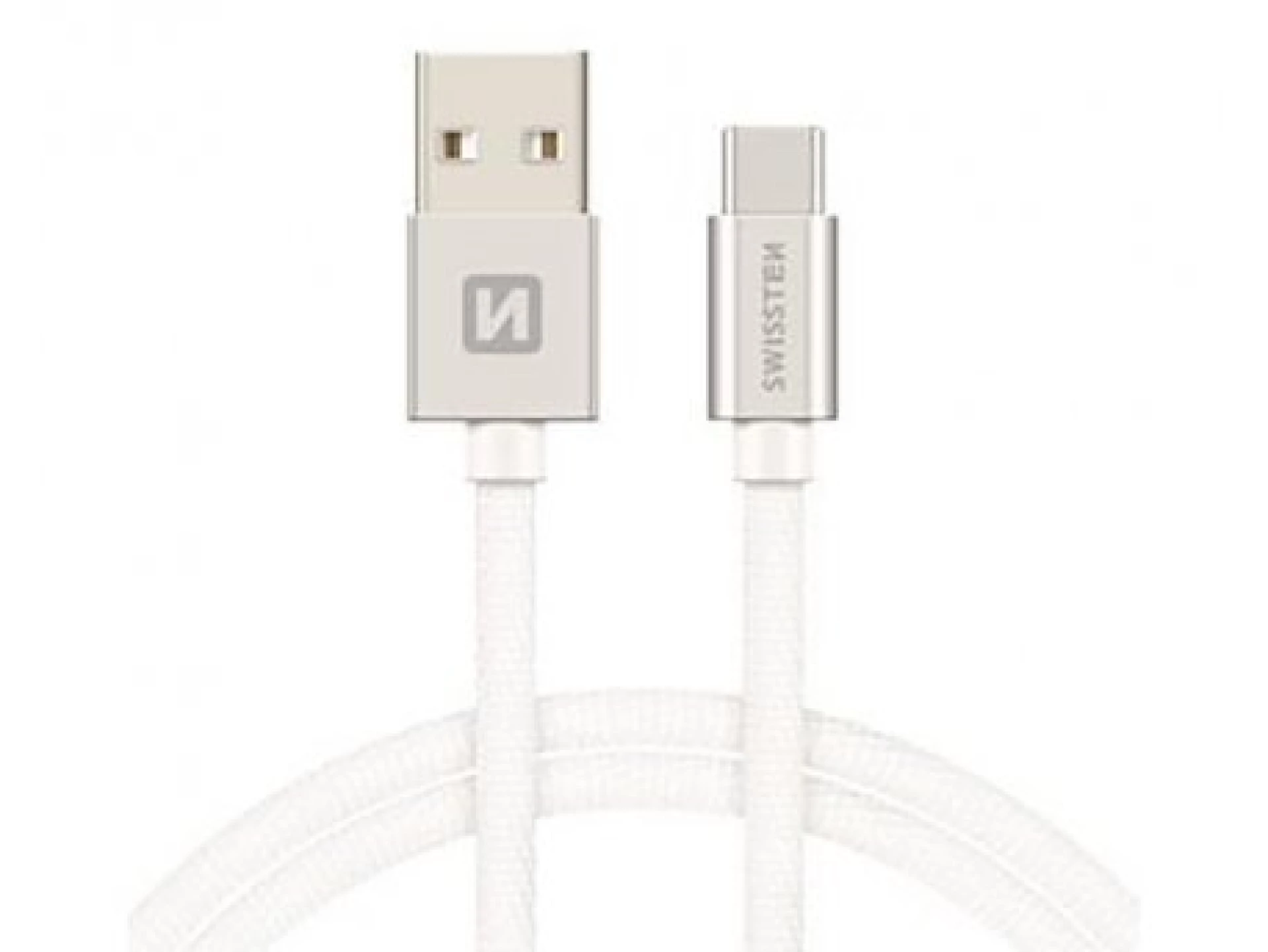 Swissten Data kabl za telefon USB C srebrni 2m