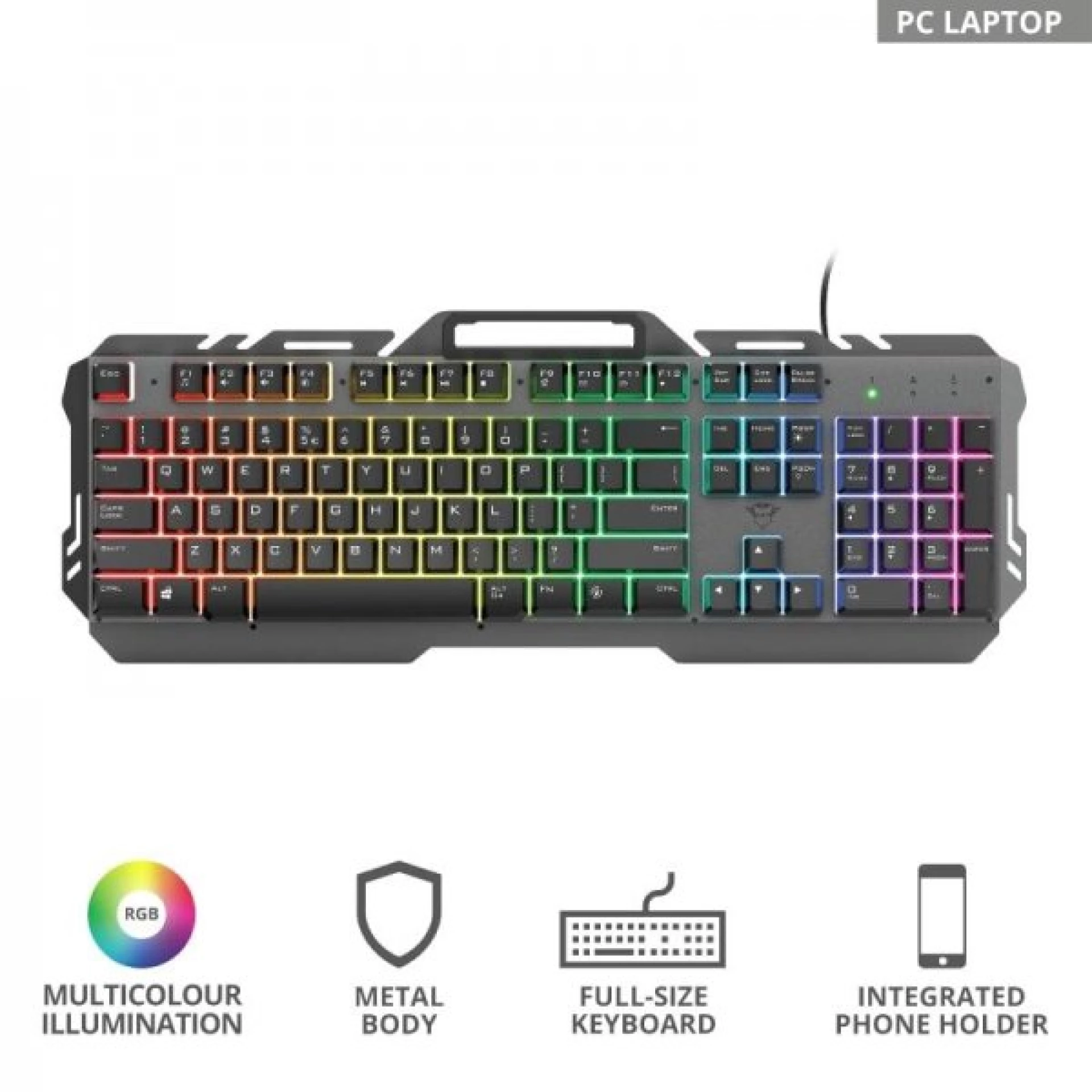 TRUST GXT 853 ESCA METAL TASTATURA US