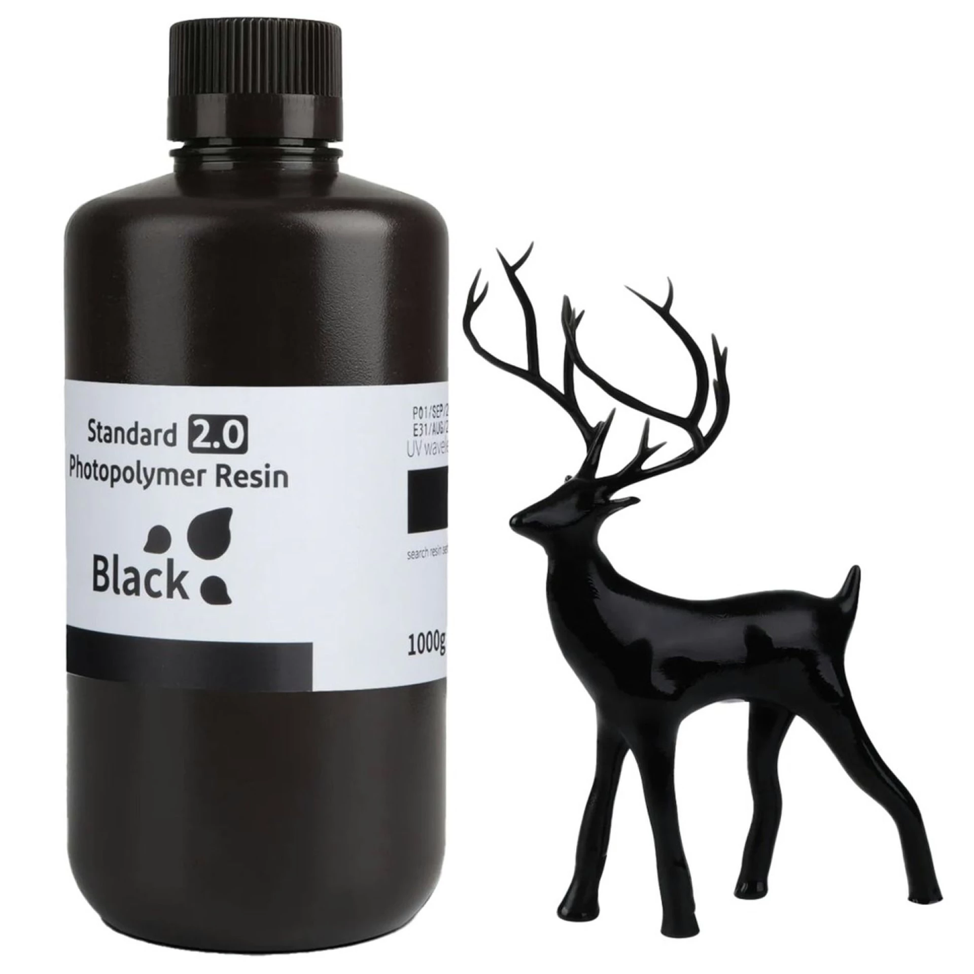 Elegoo Standard Resin 2.0 crna smola za 3D štampač 1kg