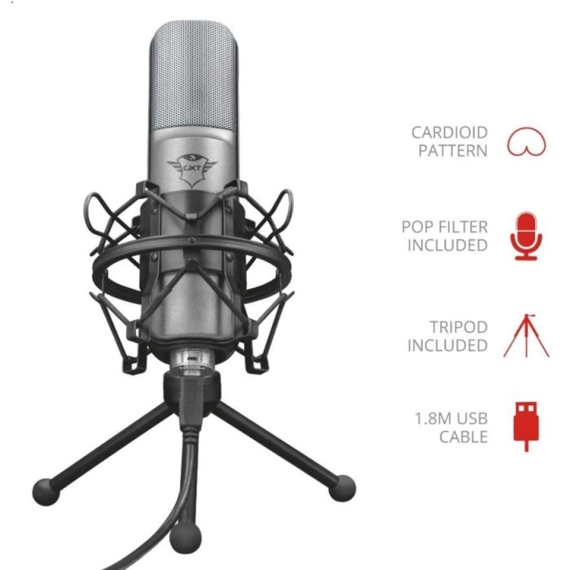 Trust GXT 242 LANCE STREAMING MICROPHONE (22614)