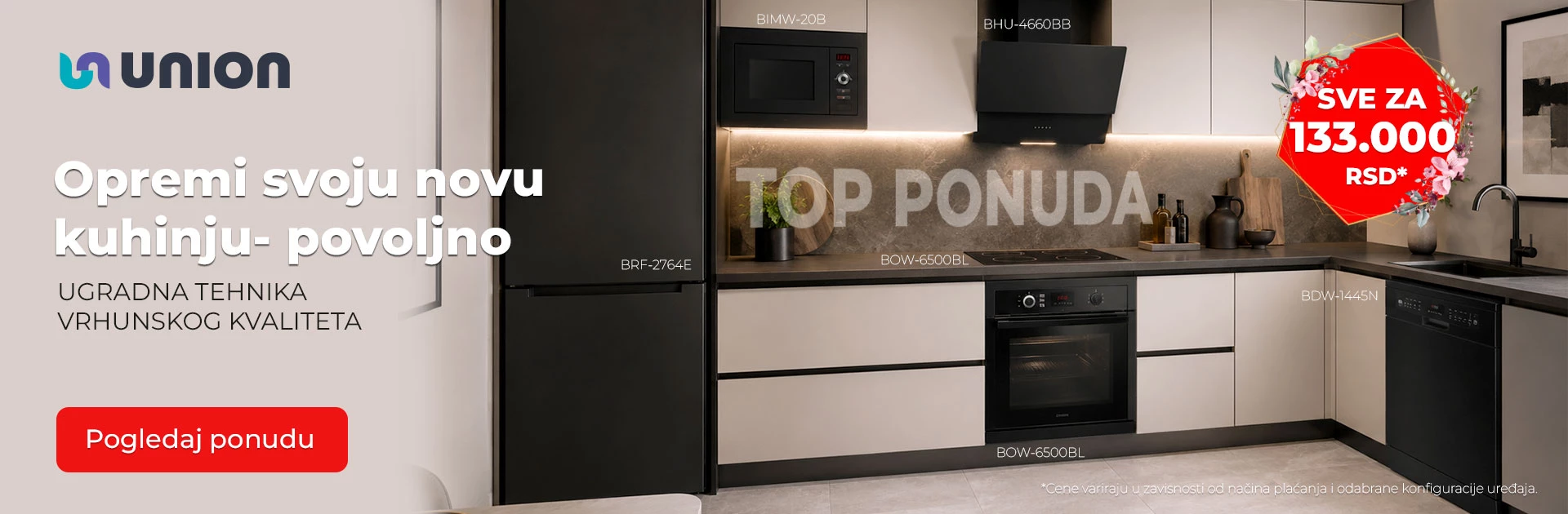 Top ponuda Union ugradne bele tehnike