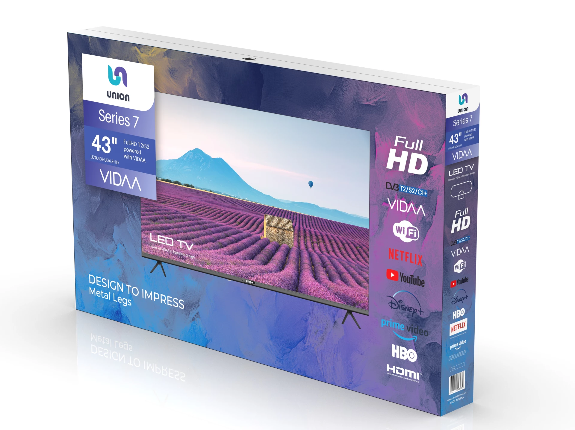 Union U70.43HU04.FHD Smart TV 43" Full HD DVB-T2 VIDAA
