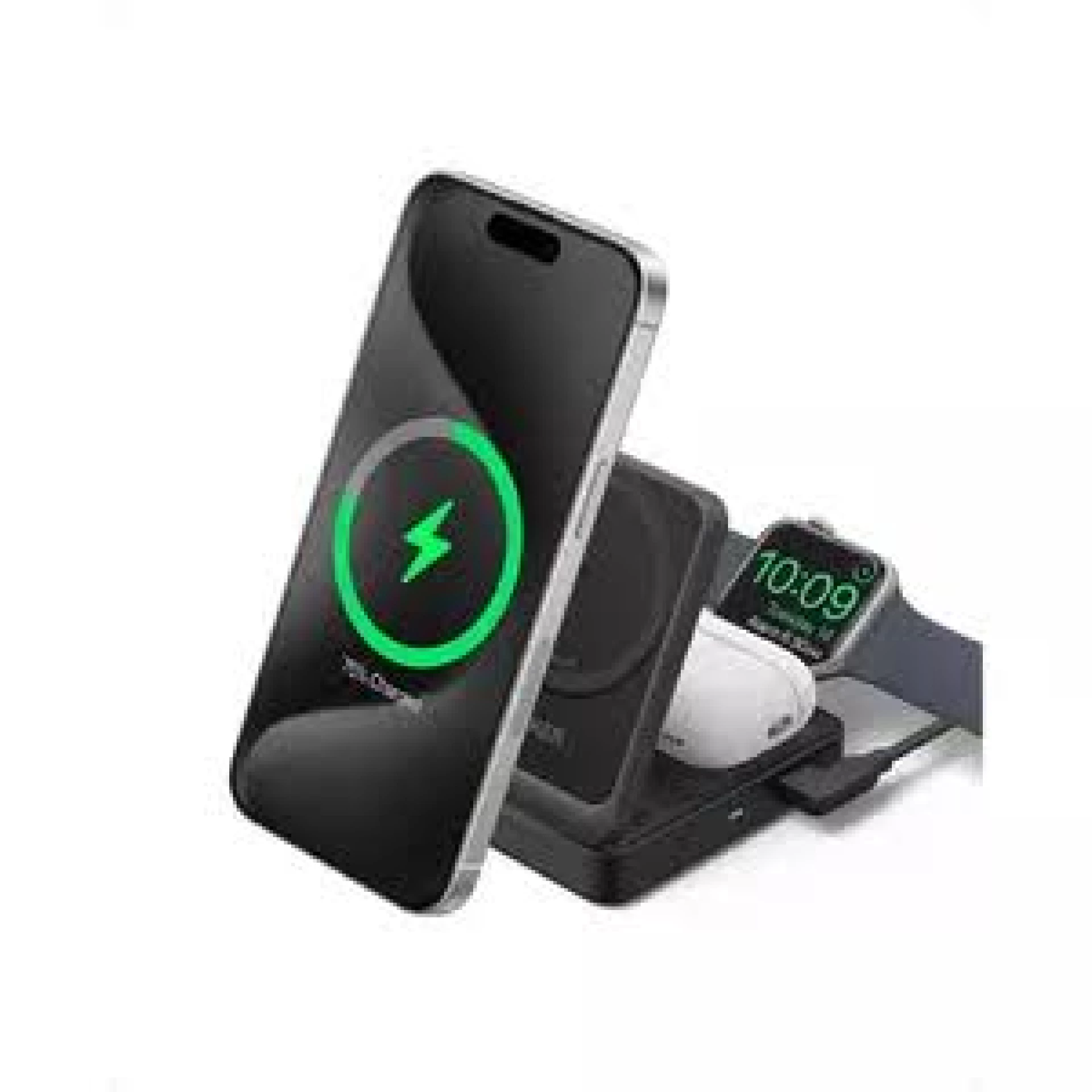 Anker Bežični punjač MagGo 15W Preklopni 3-u-1 Crna Set