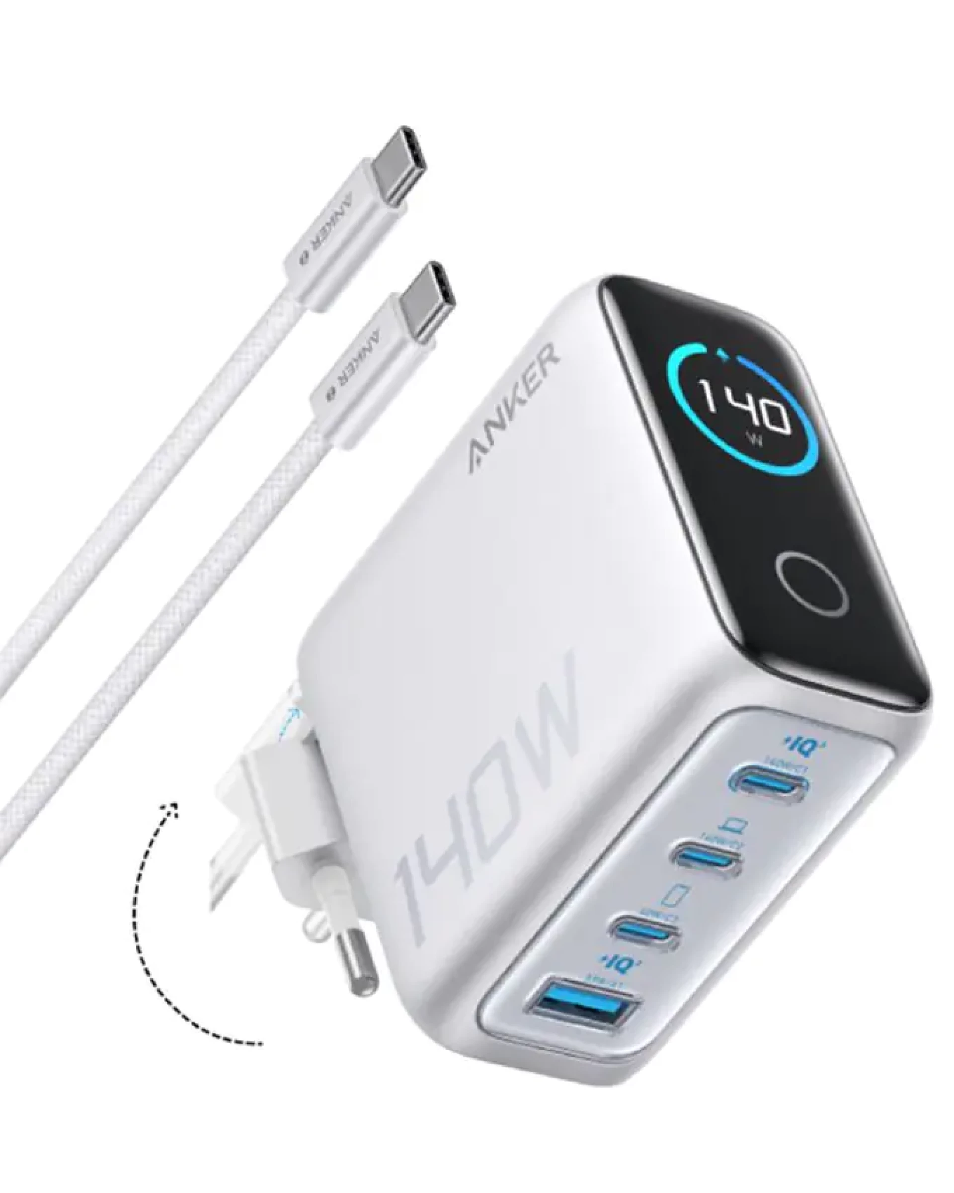 Anker Punjač 100W Prime GaN 3 Porta Siva