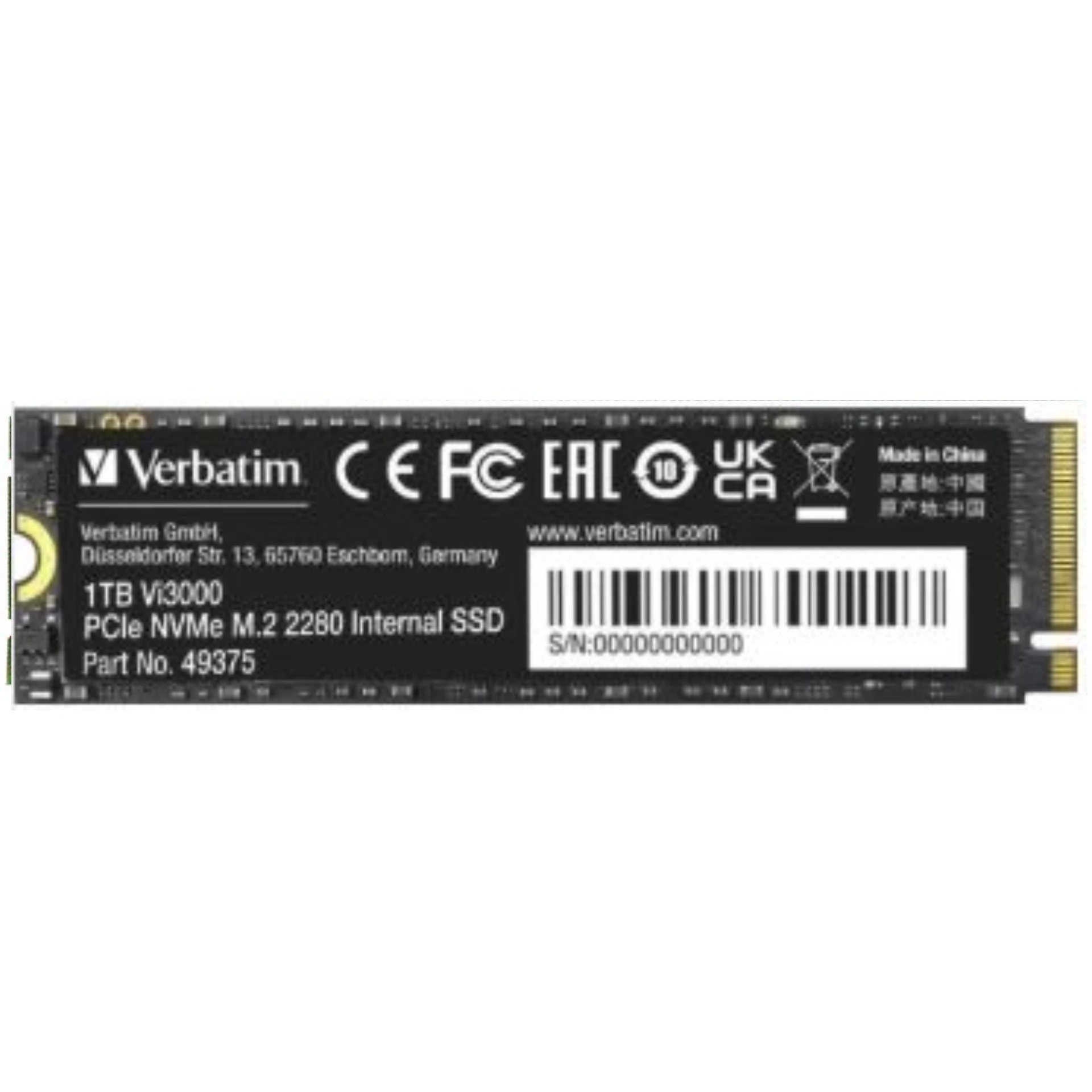 Verbatim 1TB M.2 Vi3000 (49375) SSD disk PCle 3.0
