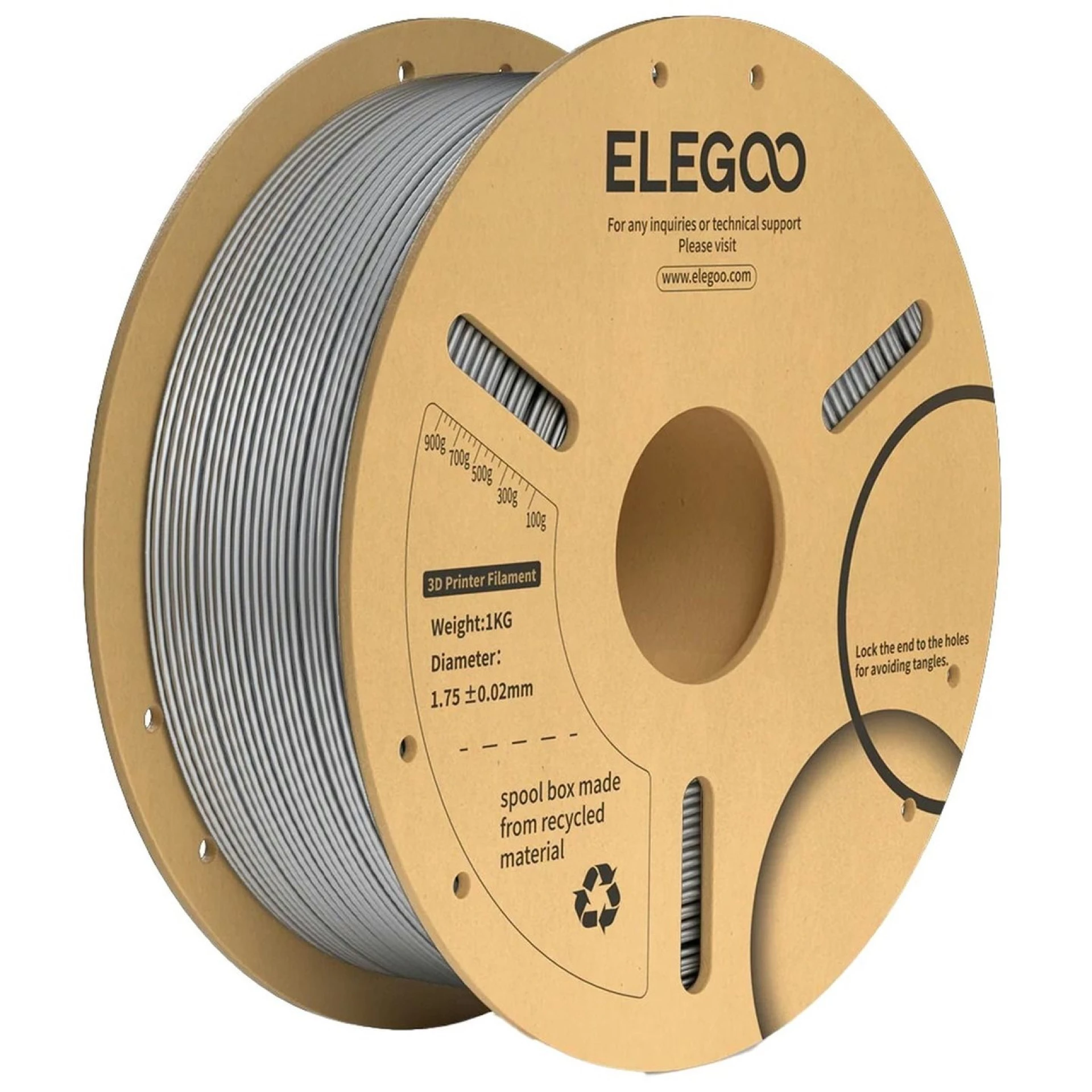 Elegoo PLA sivi filament za 3D štampač 1kg