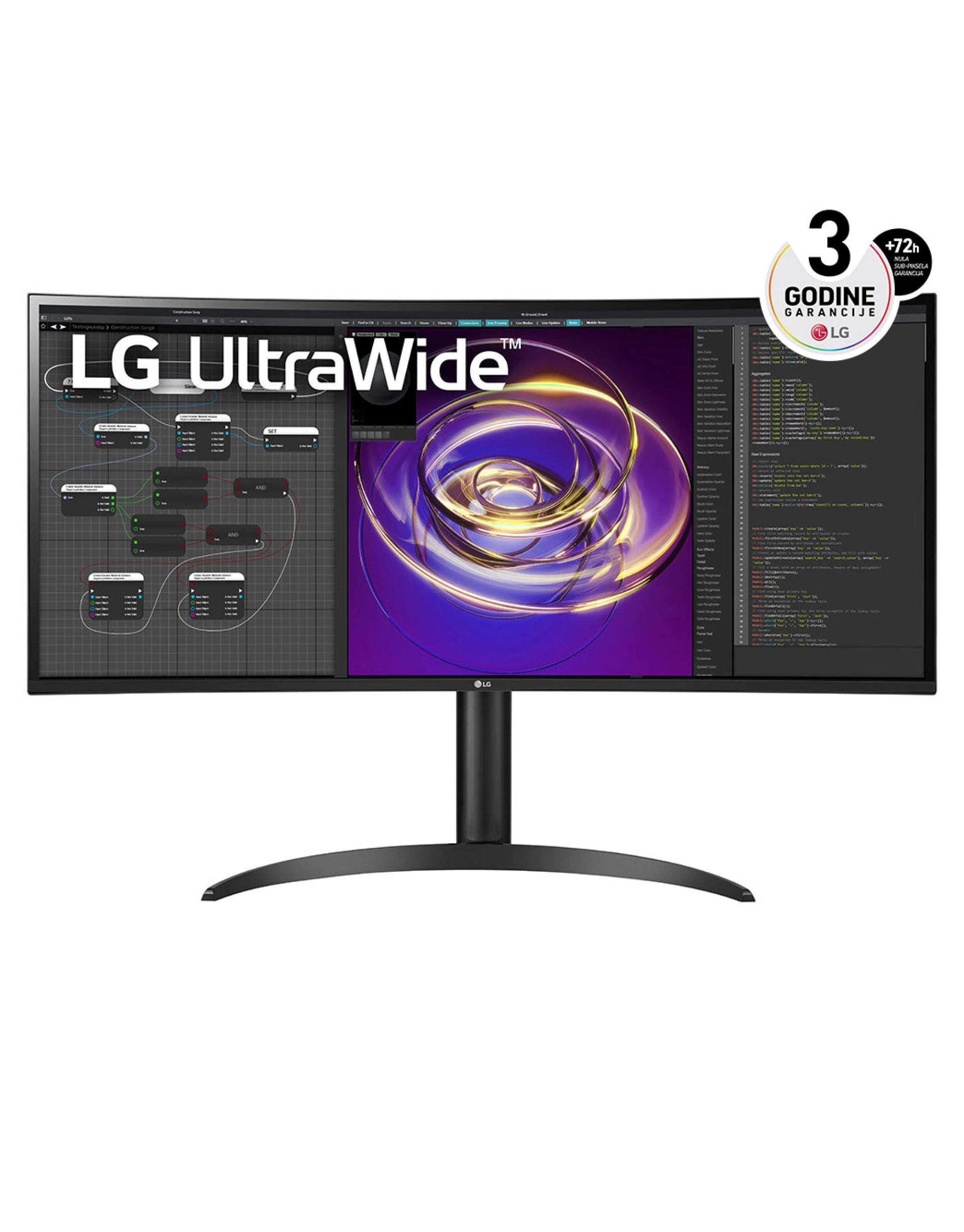 LG Gaming zakrivljeni monitor 34WP85CP-B UltraWide