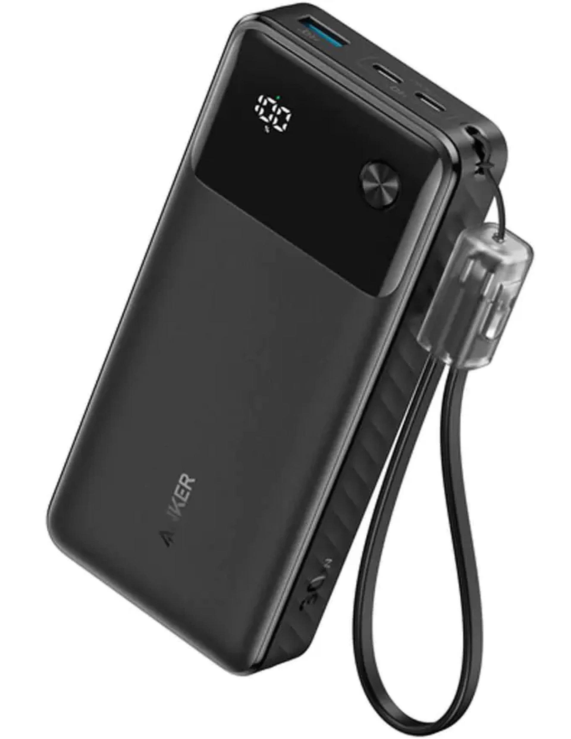 Anker Power Bank 20.000 mAh 30W 2×USB-C/USB-A Crna