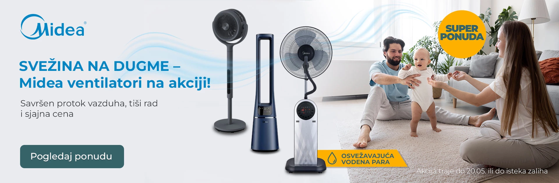 AKCIJA: Midea ventilatori po top cenama!