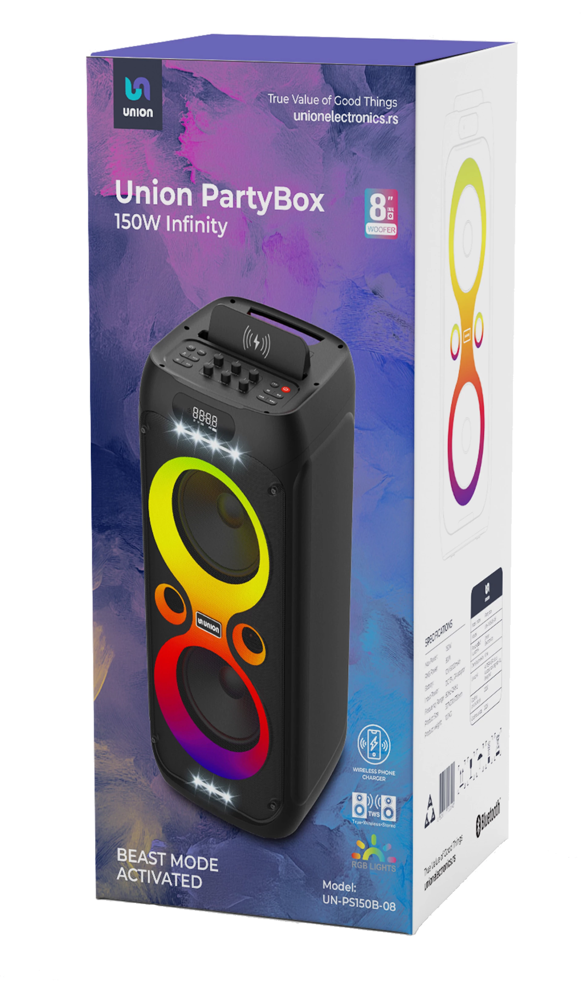 Union UN-PS150B-08 Infinity PartyBox zvučnik 150W