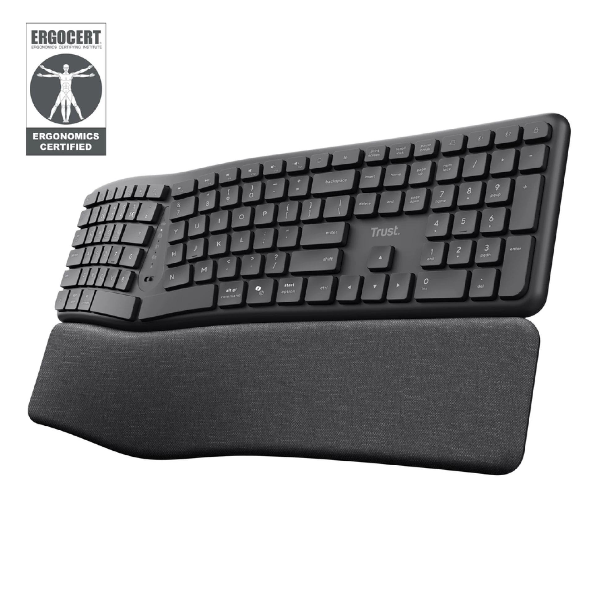 Trust Tastatura Keyra Ergo Multi Wireless