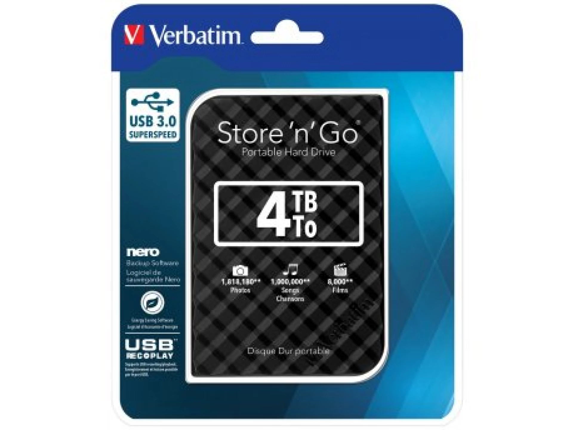 Verbatim Eksterni hard disk Store 'n' Go 4TB 3.0 