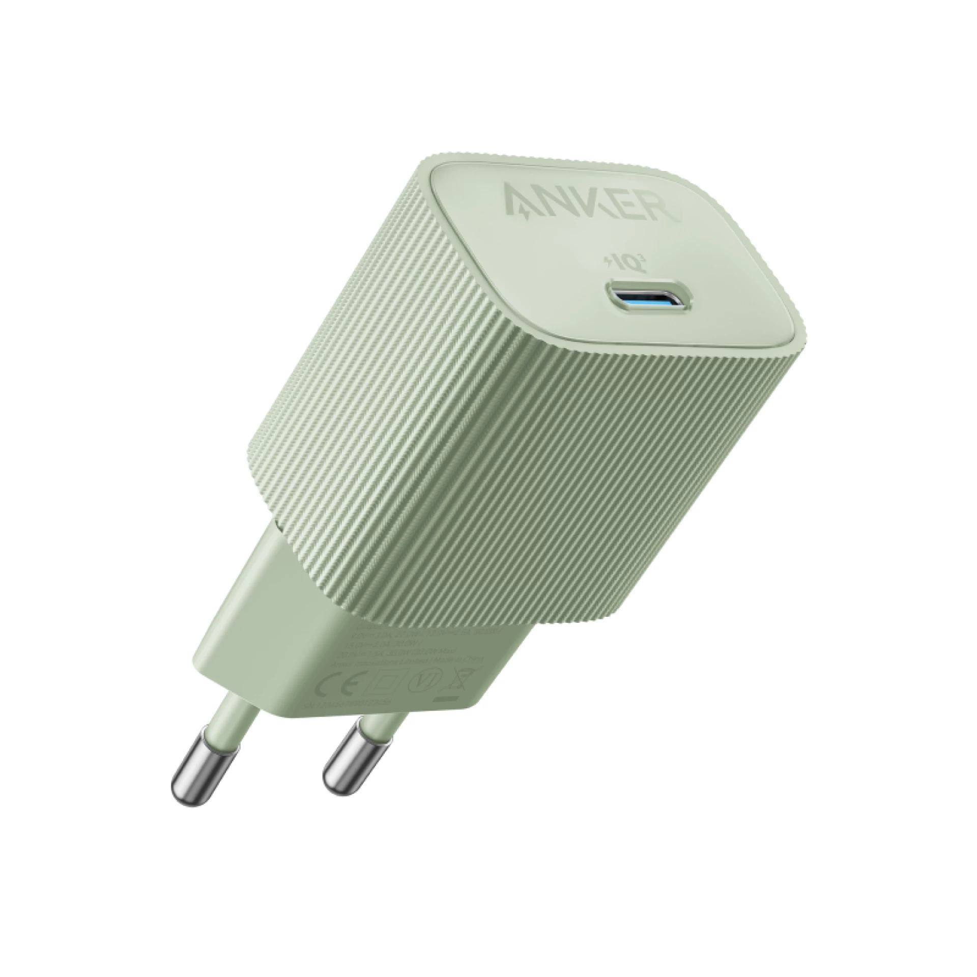 Anker Punjač 30W Nano 4 511 USB-C Zelena + poklon USB-C na USB-C 1.8 m bio nylon