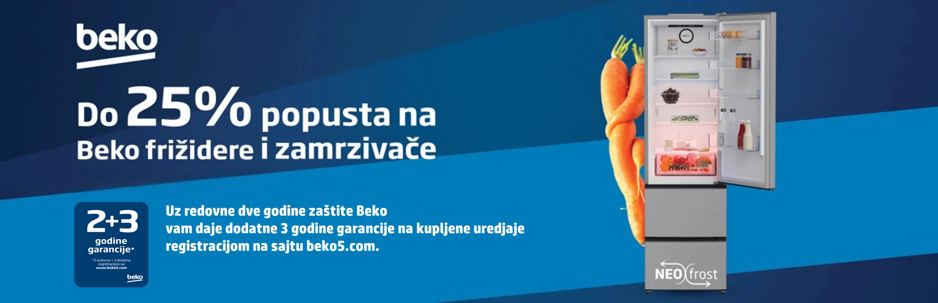 Besprekorna svežina uz No frost i Neo frost tehnologiju,
