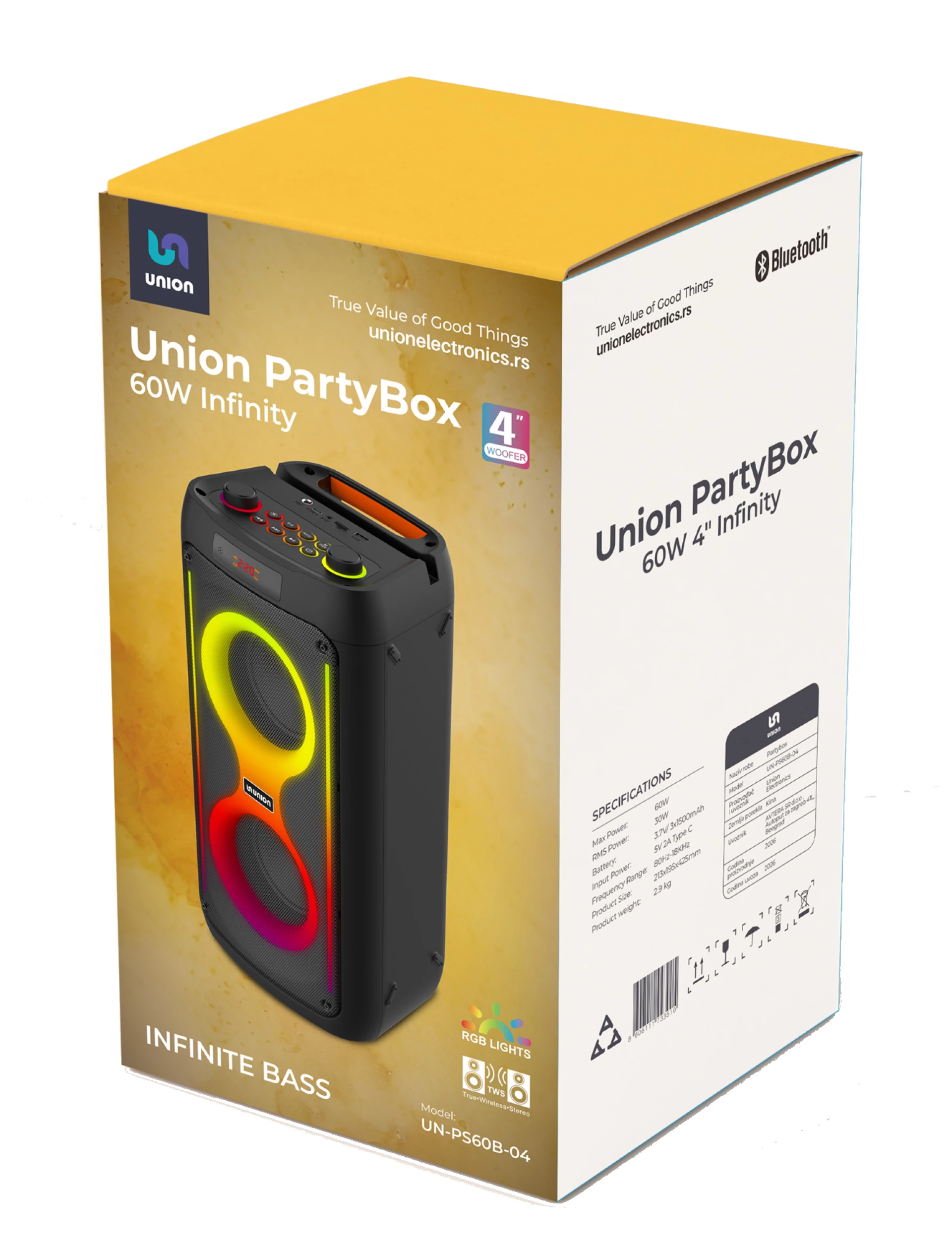 Union UN-PS60B-04 Infinity PartyBox zvučnik 60W