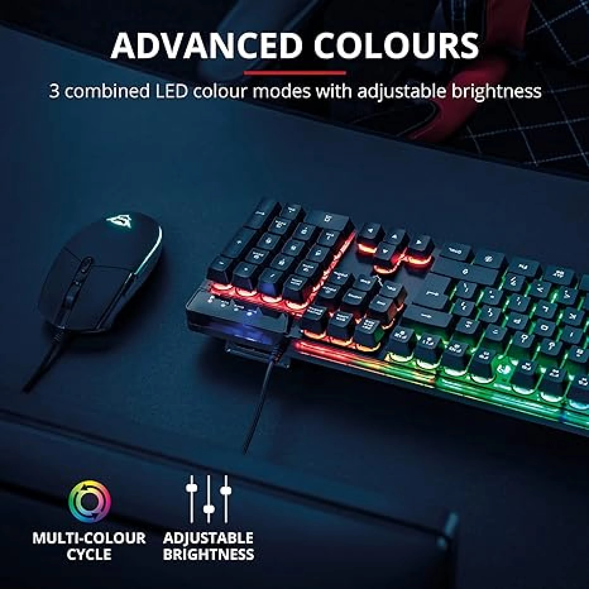 Trsut Gejmerski komplet tastatura+miš GXT 838Azor Combo