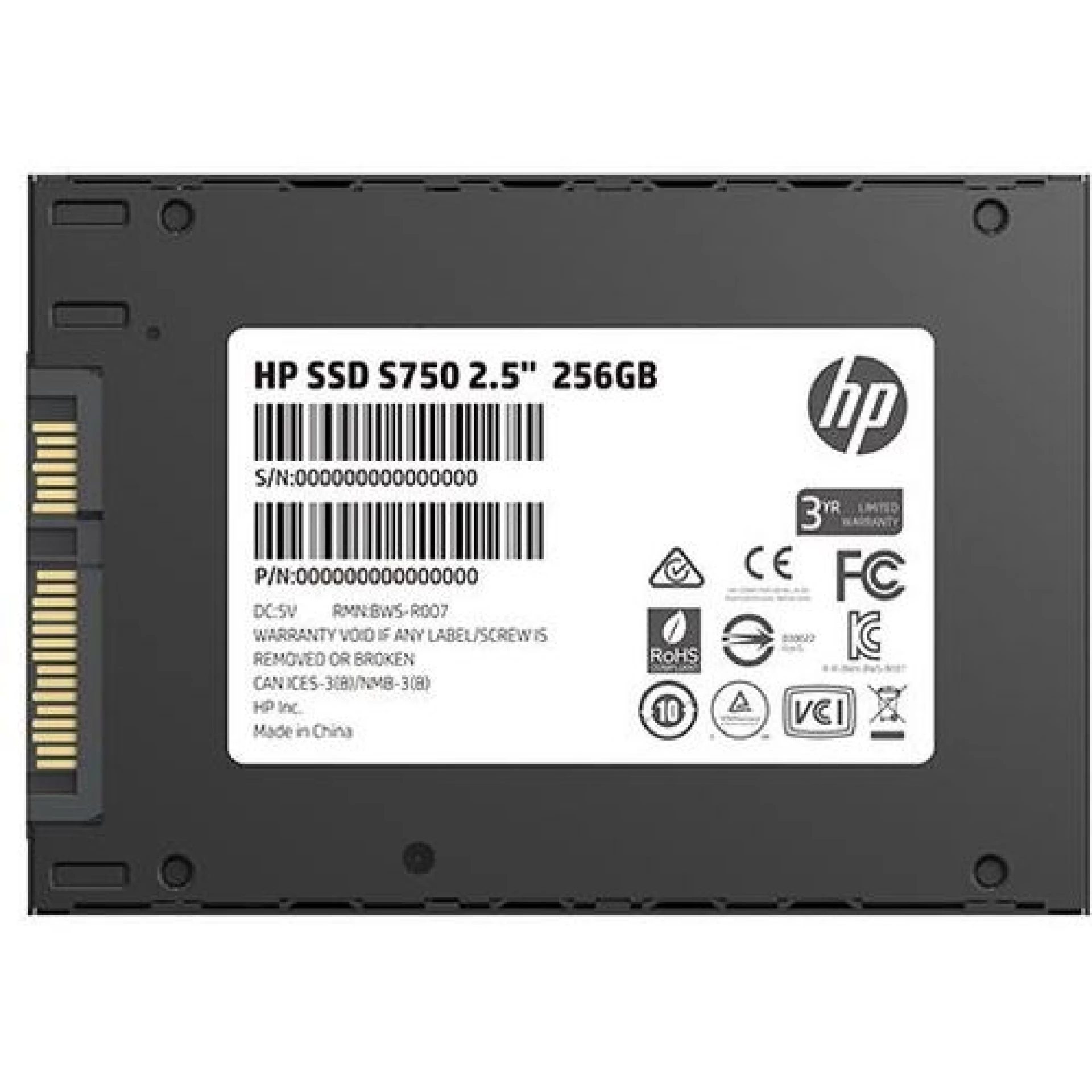 HP S750 256GB SATA III (16L52AA) SSD disk
