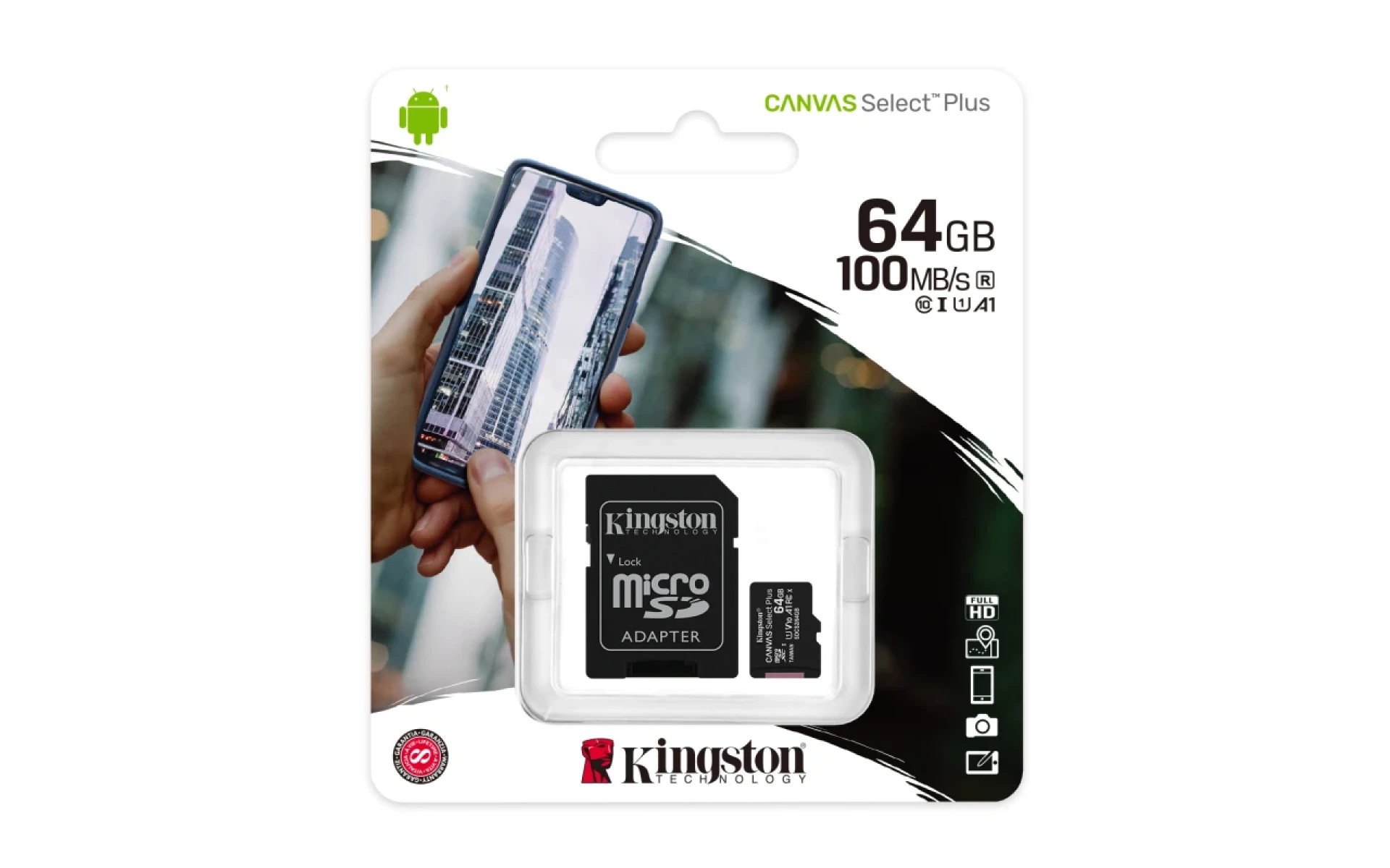 KINGSTON MEMORIJSKA KARTICA MICRO 64GB MICRO CLASS 10 100MB/S