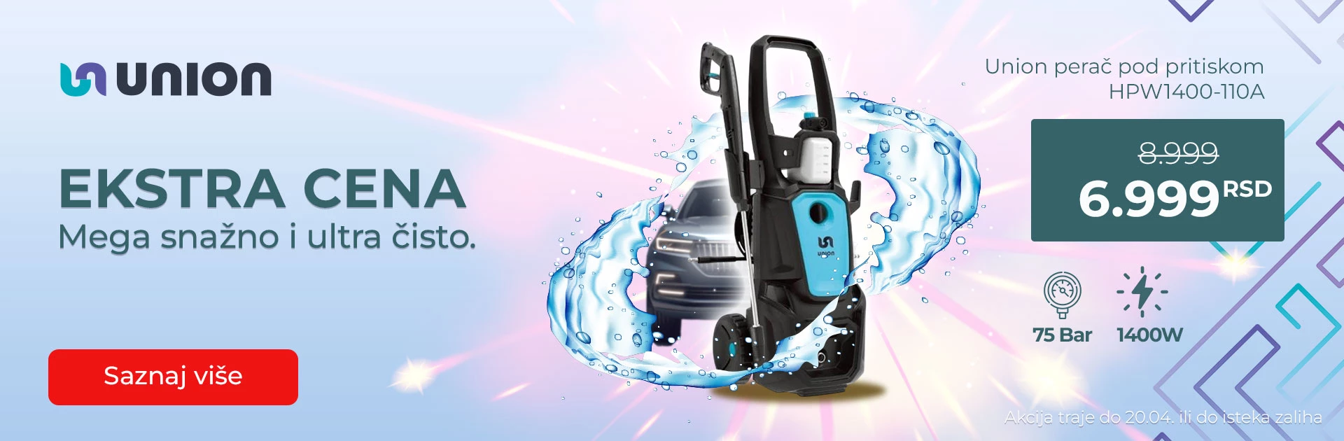 Union perač pod pritiskom