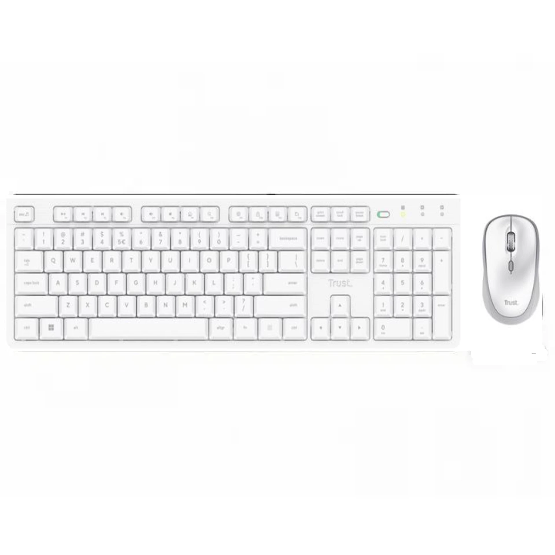 Trust ODY II Silent bežični beli komplet tastatura i miš YU
