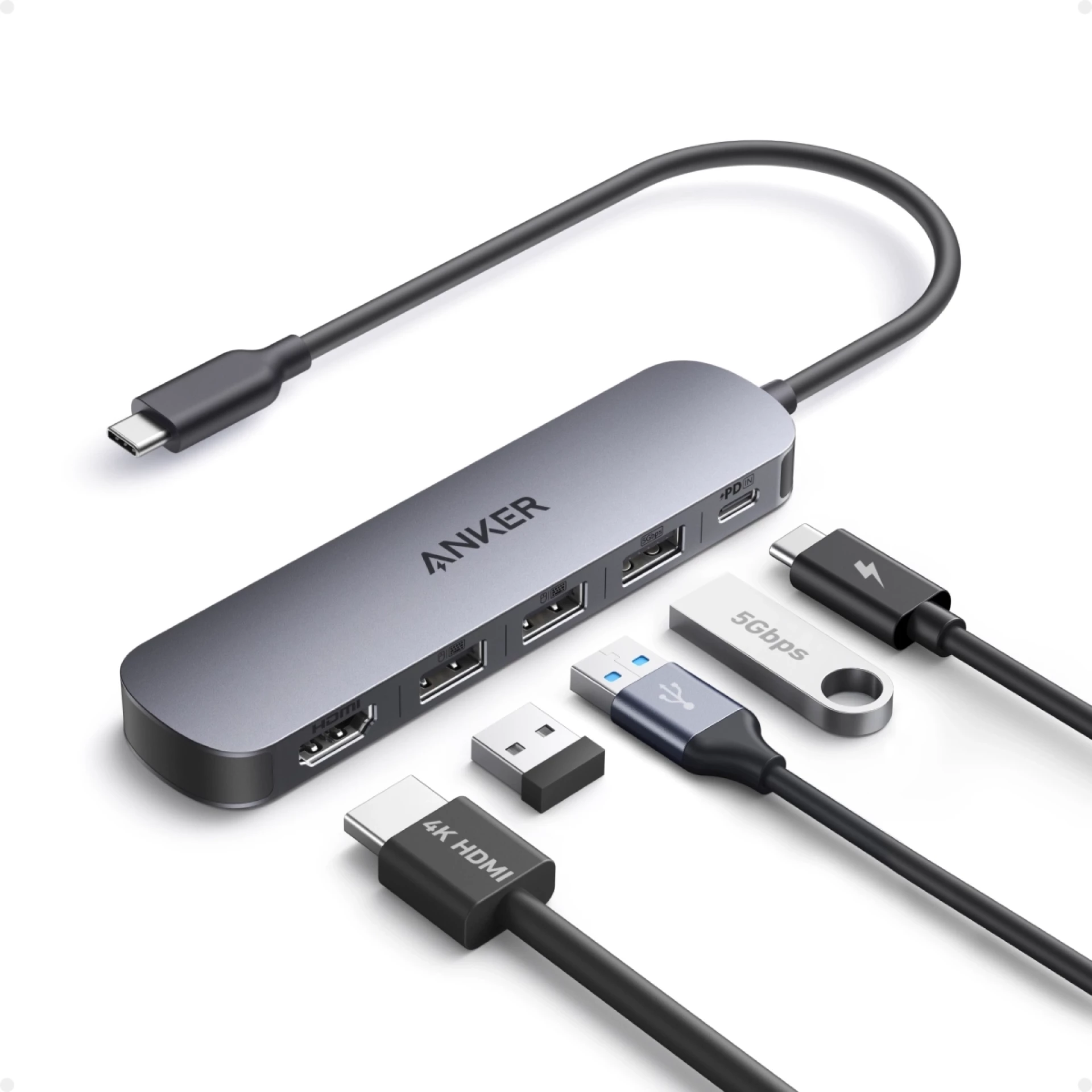 Anker Hub 5-u-1 USB-C 4K HDMI