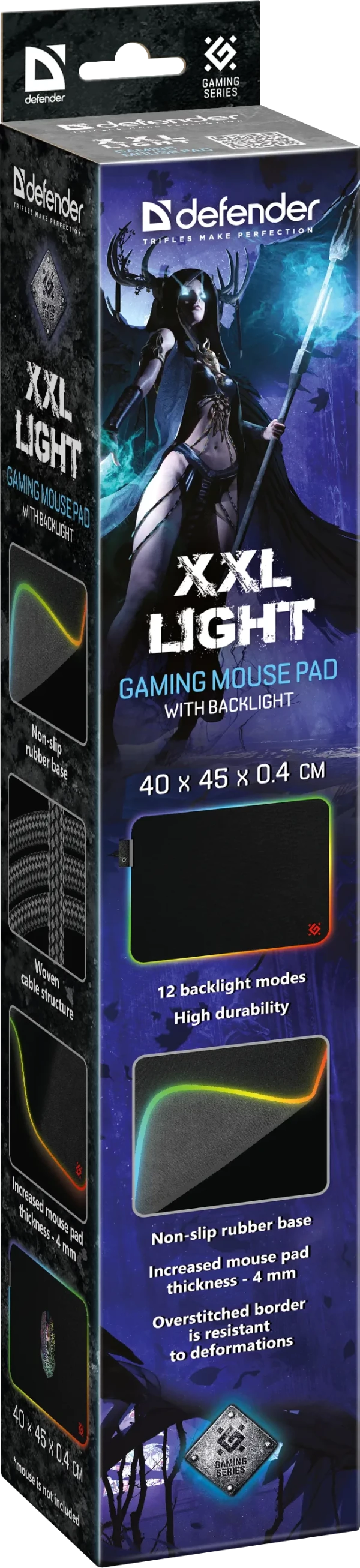 Defender Gaming podloga za miš Light XXL RGB
