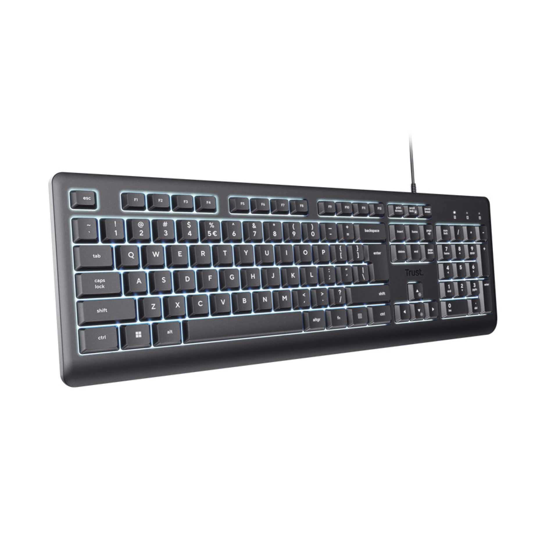 Trust Primo Illuminated tastatura crna