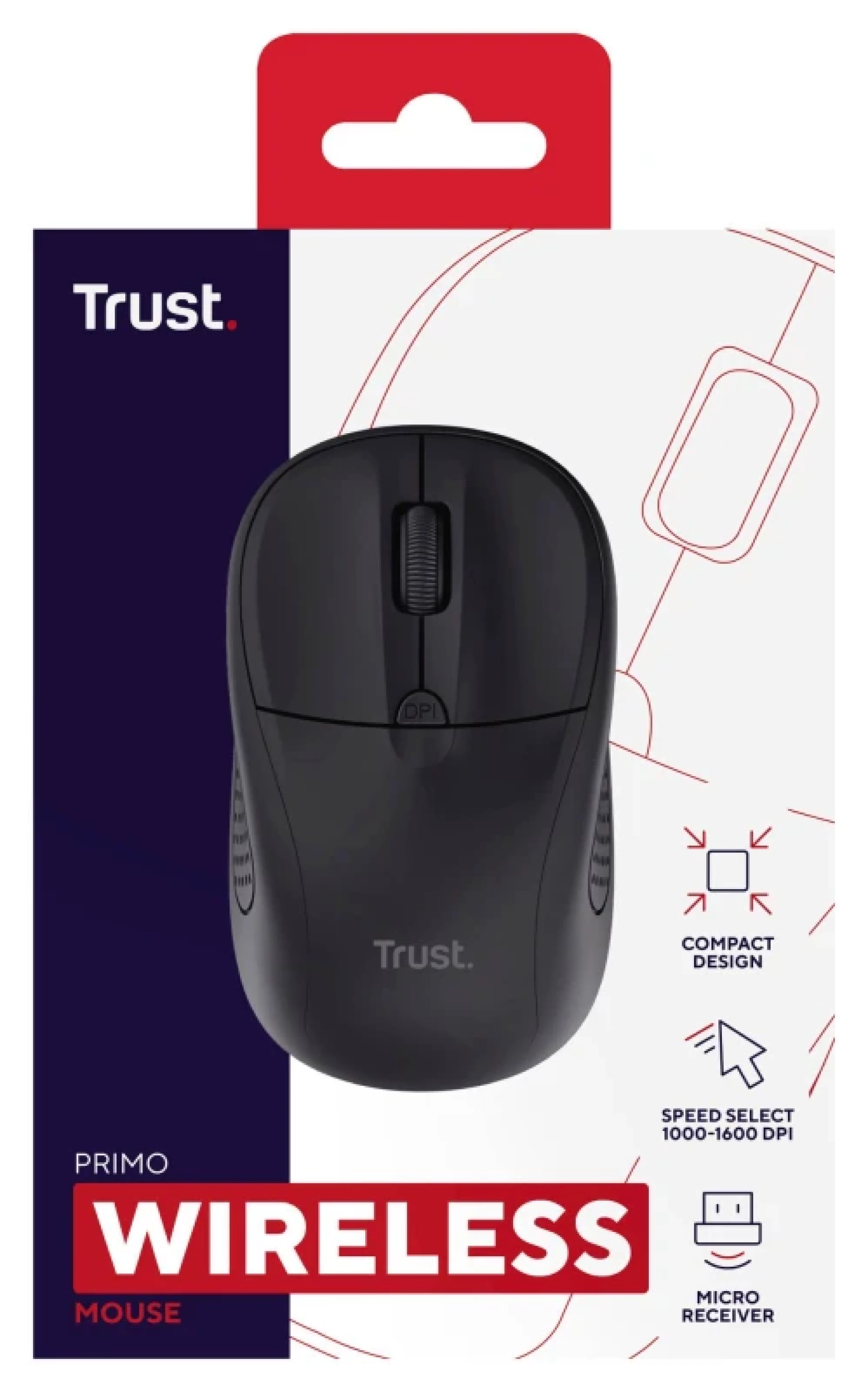 TRUST BEŽIČNI MIŠ PRIMO 24794 CRNI