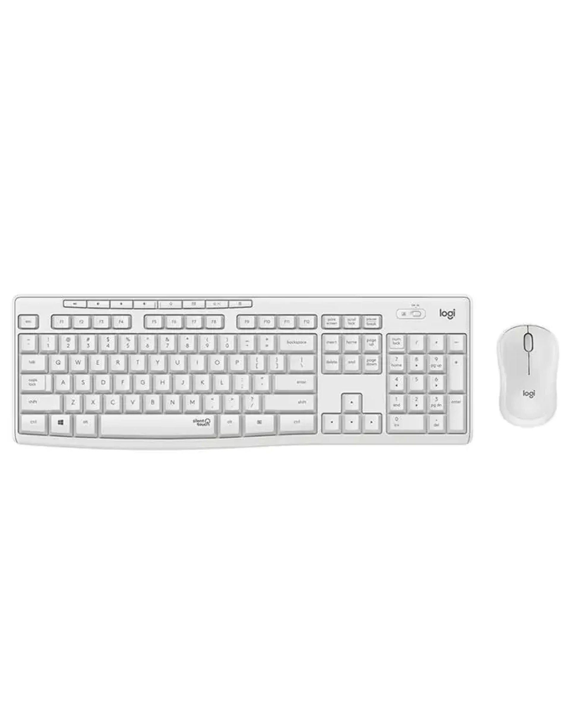 Logitech MK295 Silent 2u1 bežični beli komplet tastatura i miš